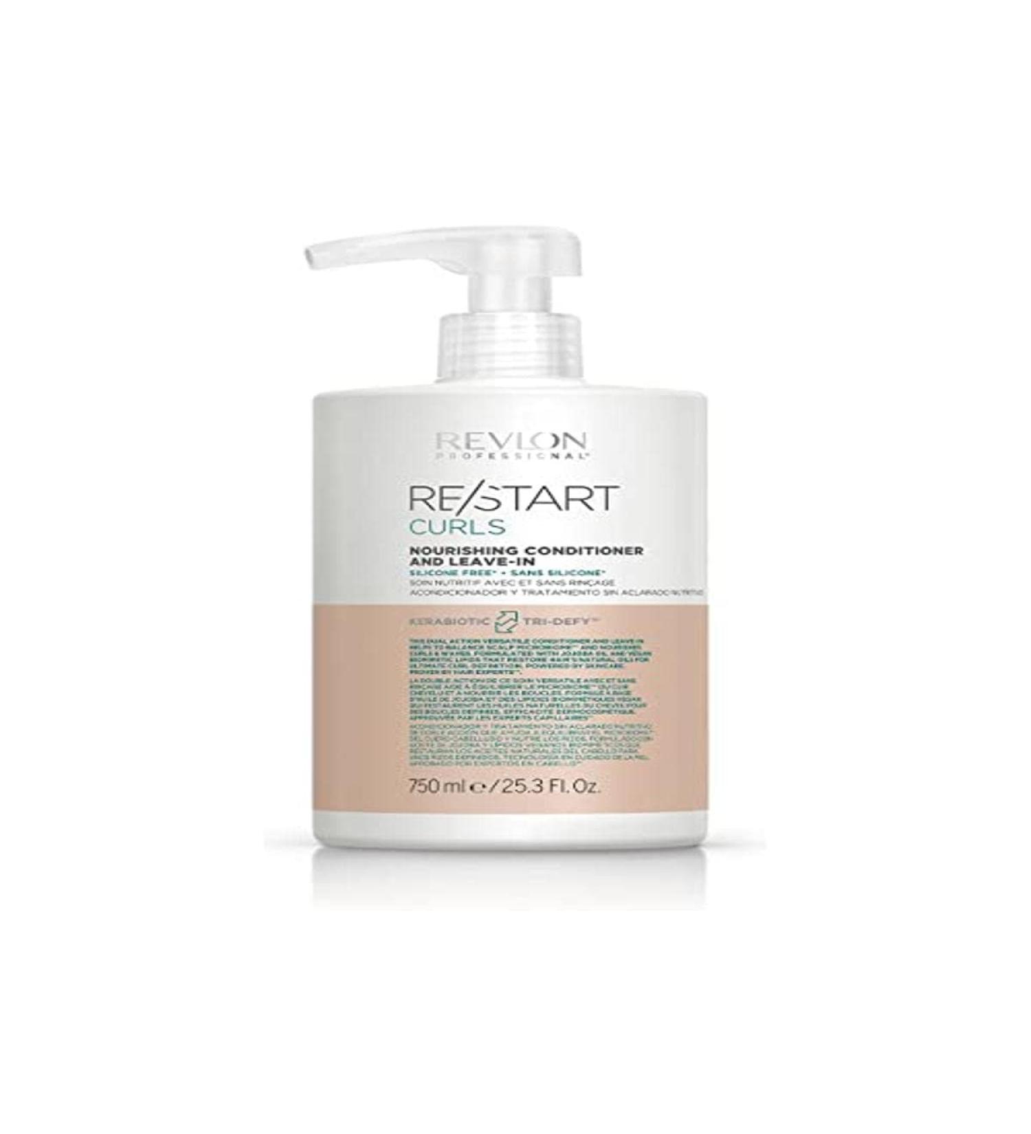 Revlon Professional Re-Start Nourishing Conditioner and Leave-in Leave-in Conditioner with jojoba oil for curly hair conditioner for defined curls 750 ml