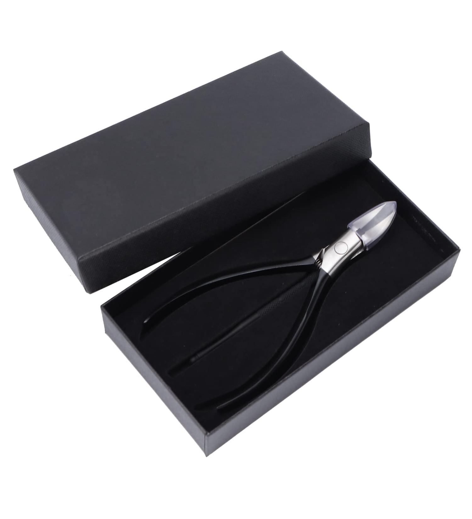 Verdant Touch Ingrown Toenail Nippers Stainless Steel Toenail Nippers and Lifter Set for Ingrown Nail Care Professional Pedicure Tools Black - Buy Online on GoSupps.com