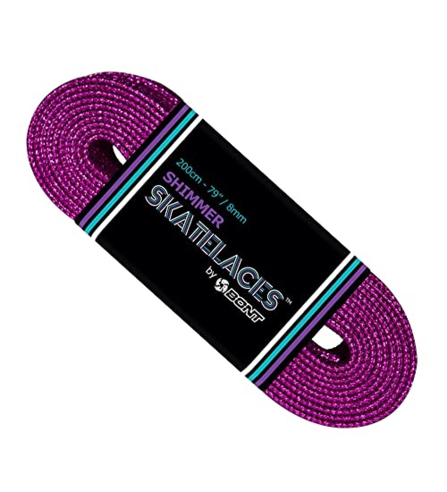 Bont Skates 8mm Shimmer Laces in Flamingo Pink - 79, 96, 108 Sizes - Buy Online on GoSupps.com