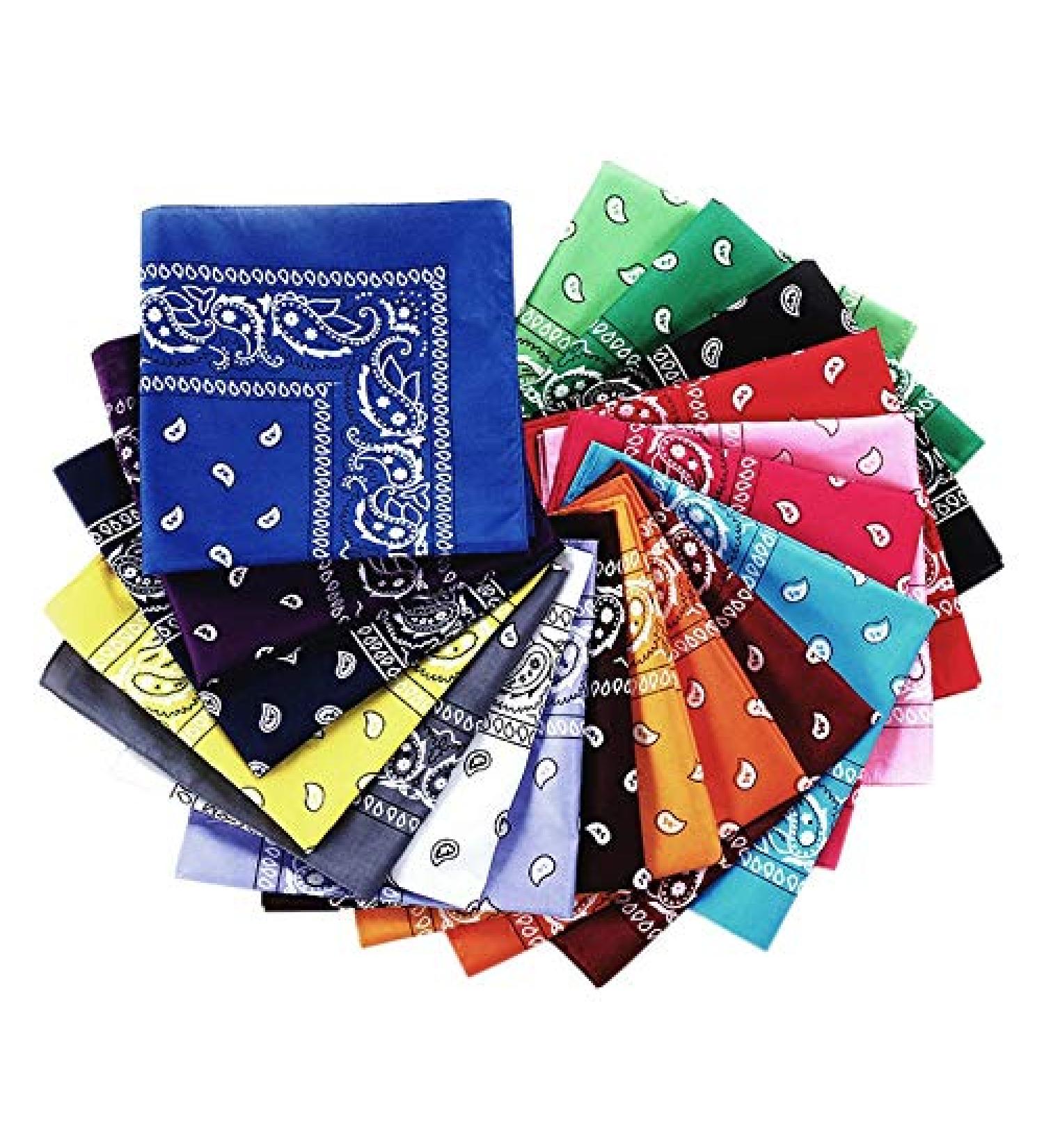 Beelooom 18Pc Men and Women Multifunctional Scarf Printed Headscarf Handkerchief Turban Hair Band Dust Mask (Random Color) - Buy Online on GoSupps.com