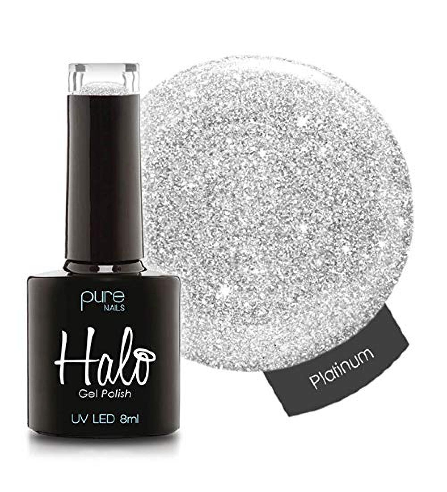 Halo Gel Polish *Full Range 8ml* **CHOOSE YOUR COLOUR(S)** (Platinum N2826) Platinum N2826 8 ml (Pack of 1)