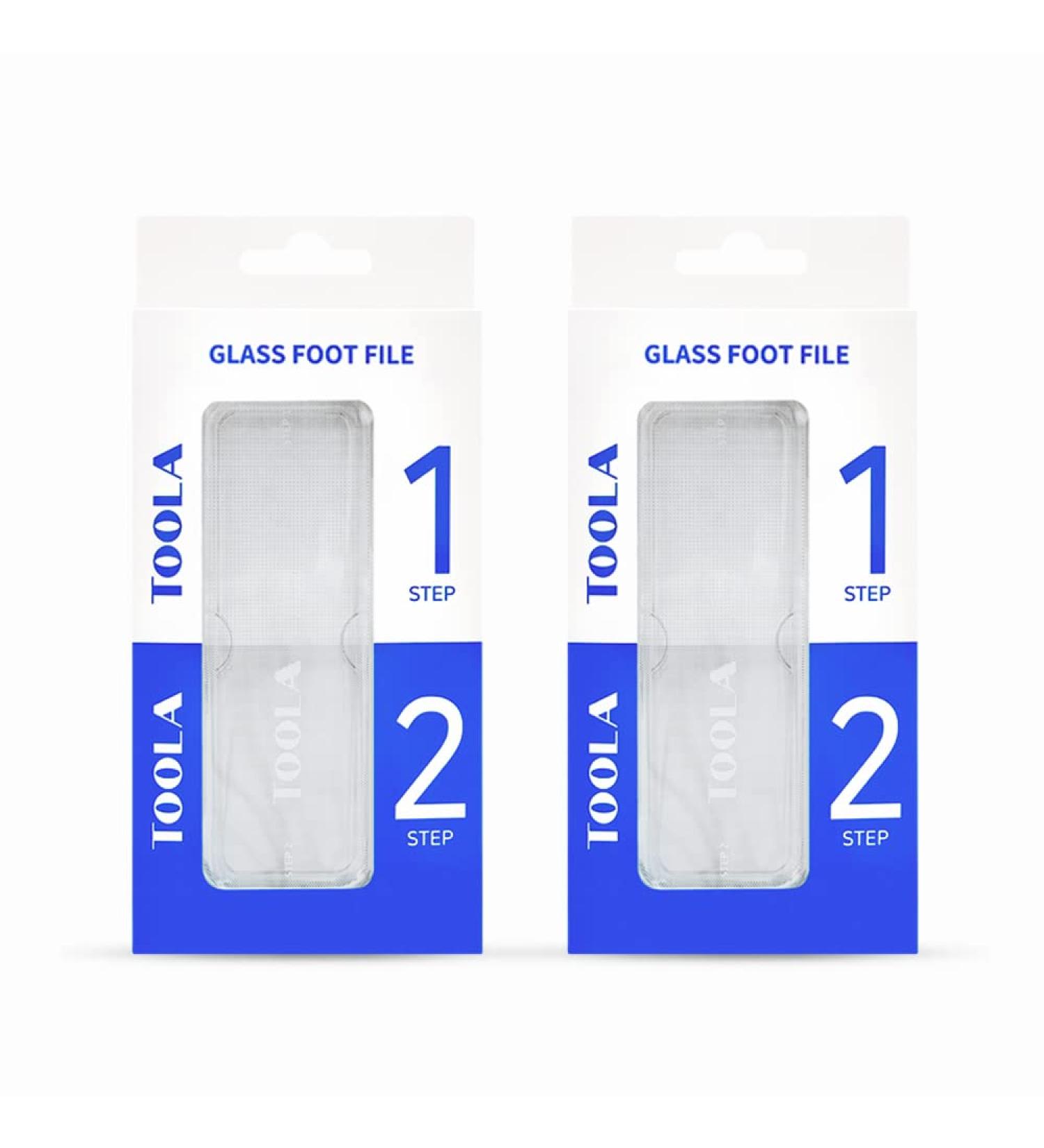 TOOLA Hypoallergenic Glass Foot Rasp File and Callus Remover (2 Pack) - Gentle Pedicure Tools for Dry/Wet Feet - Irritation-Free Foot Scrubber - Buy Online on GoSupps.com