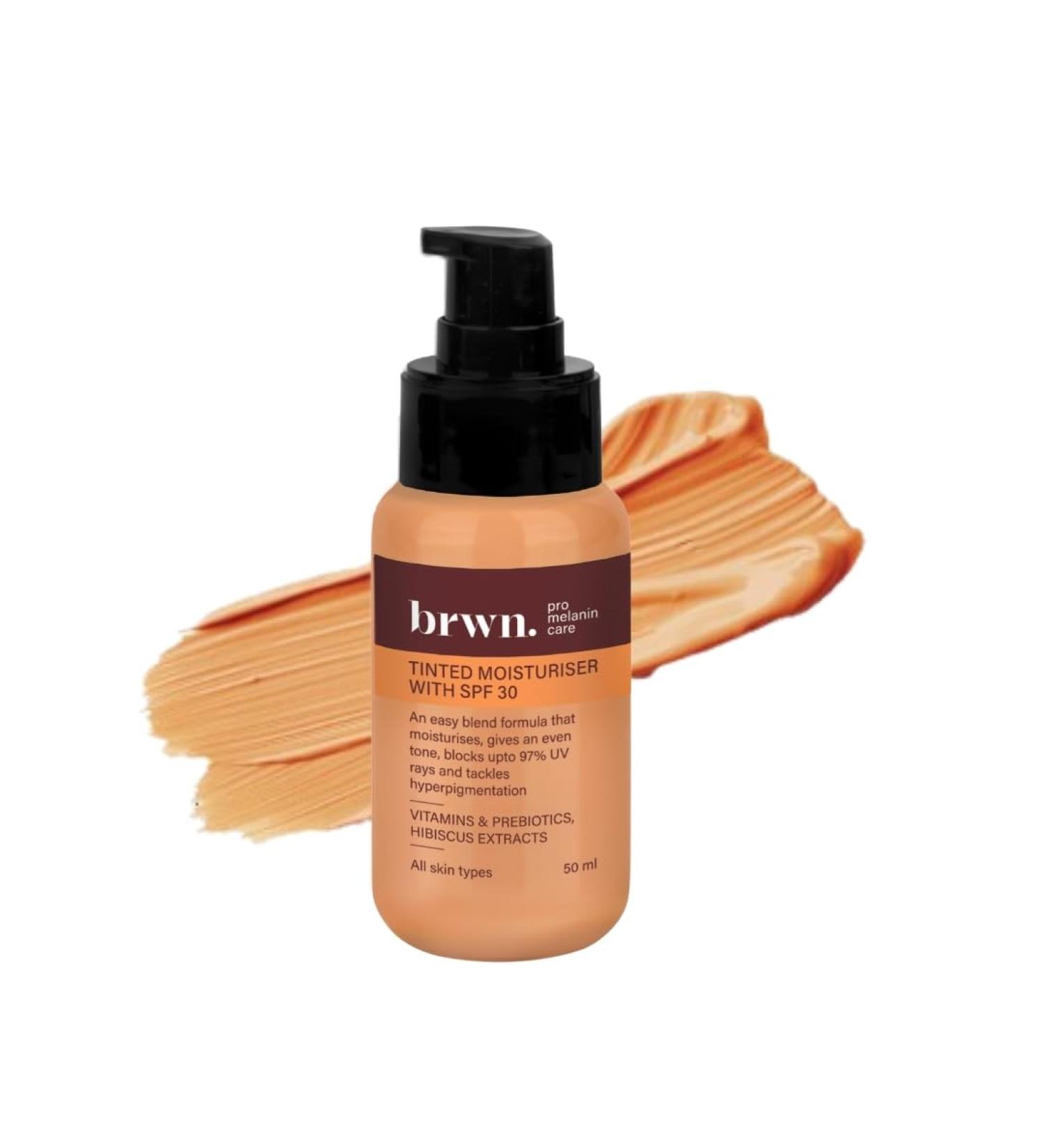 Buy Tinted Moisturizer for Face - 50ml | SPF 30 BB Cream with Vitamins | Lightweight Skin Tint for All Skin Types - Almond | Dewy Finish & Easy Blend - Buy Online on GoSupps.com