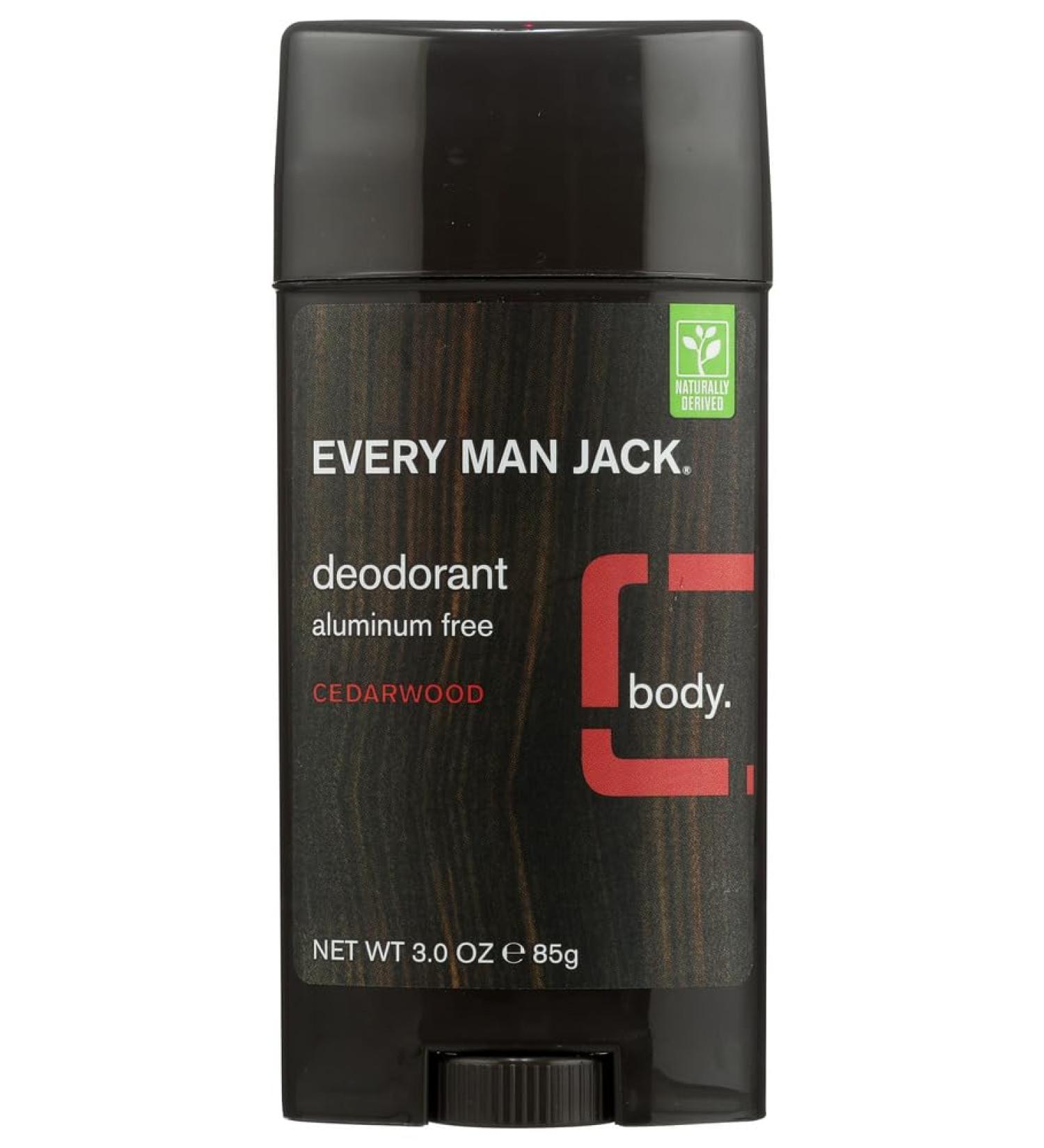 Every Man Jack Deodorant Aluminum Free Cedarwood 3 oz (Pack of 4) Cedarwood 3 Ounce (Pack of 4) - Buy Online on GoSupps.com