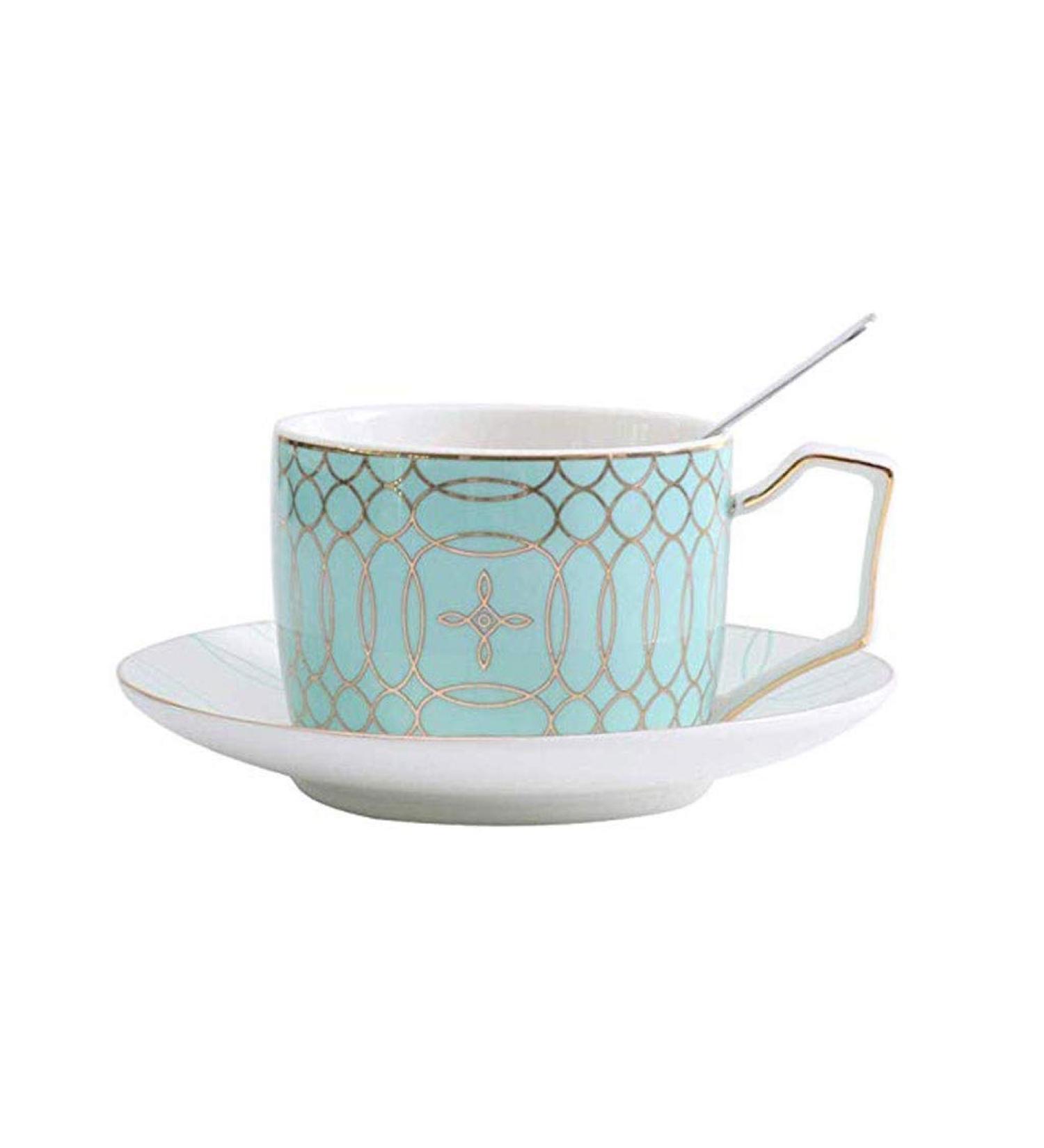 Phnom Penh Stylish Ceramic Coffee Cup and Saucer Stoneware Timpani Cup Breakfast House Kitchen Office - Buy Online on GoSupps.com