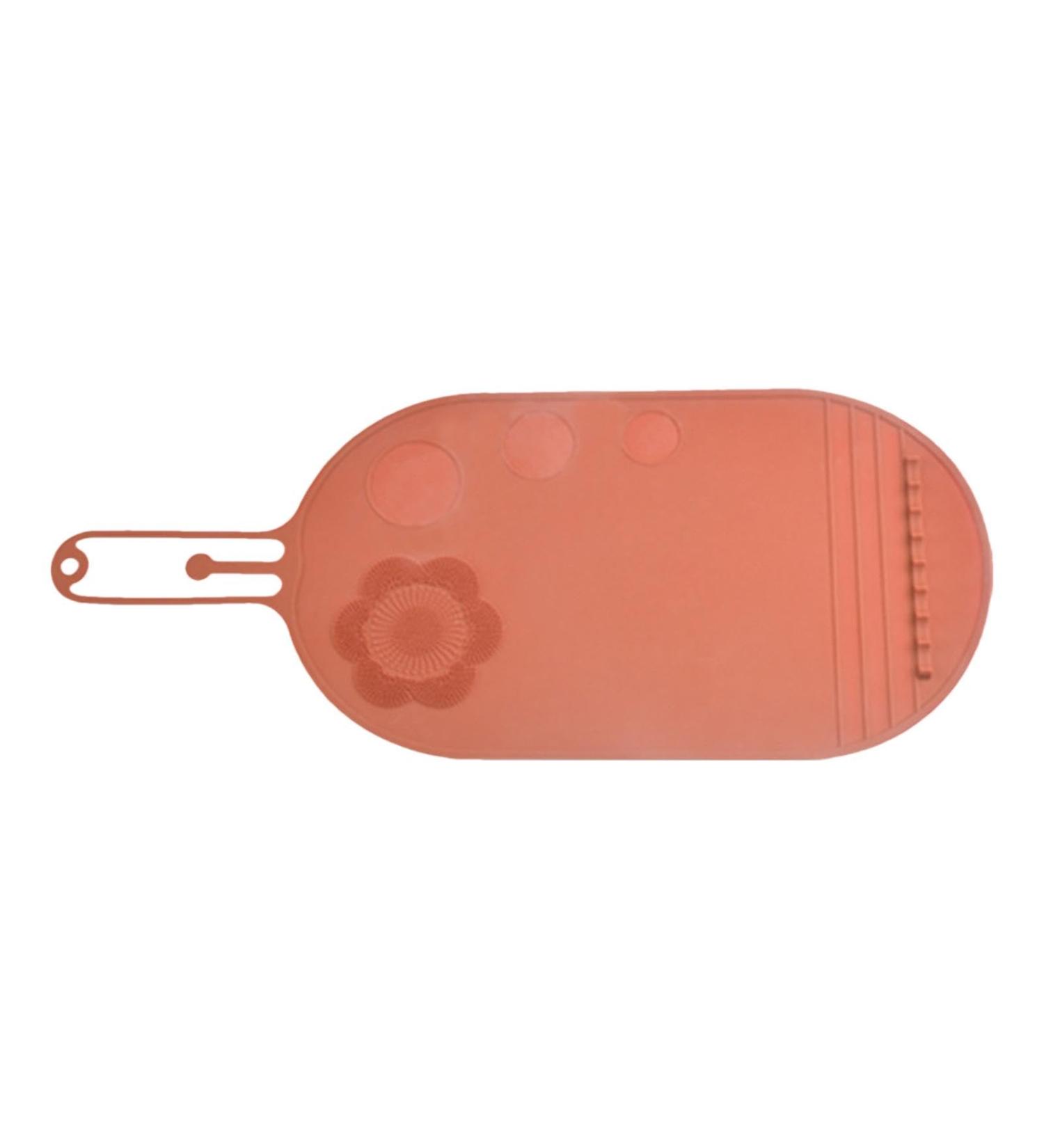 Silicone Makeup Pad - Silicone Cleanser for Cosmetic Brushes | Portable Cosmetic Cleaning Pads Scrubber Mat Pad for Foundation & Lip Brush brown - Buy Online on GoSupps.com