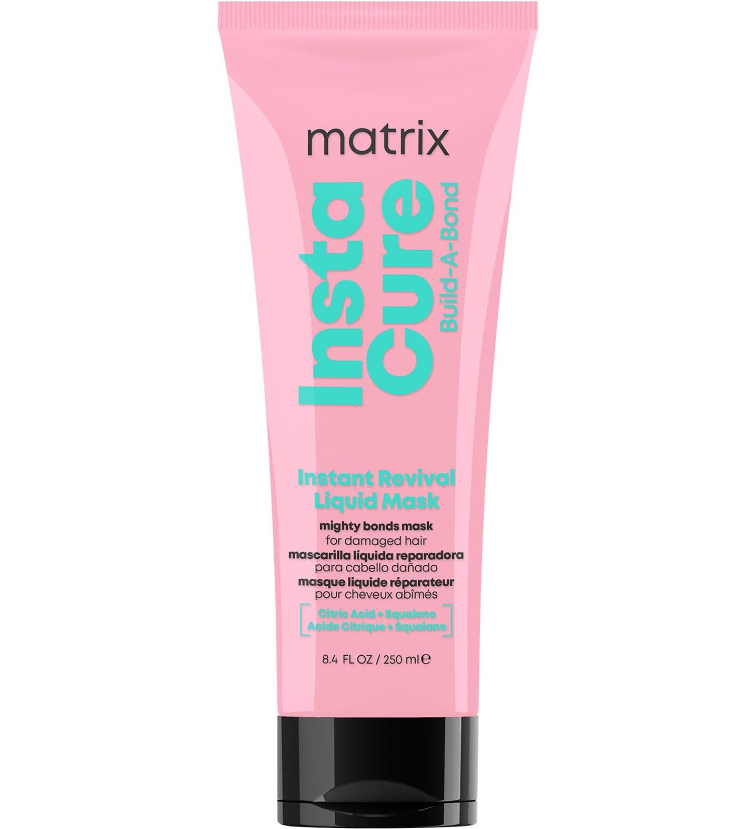 Matrix Instant Liquid Revival Insta Cure BuildABond mask for damaged and chemically treated hair with citric acid and squalane for strong and supple hair 1 x 250 ml