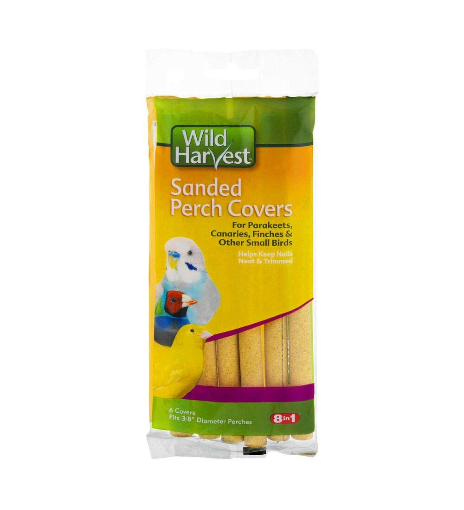Wild Harvest Sanded Perch Covers for Parakeets, Canaries, Finches & Small Birds - 4 Pack - Buy Online on GoSupps.com