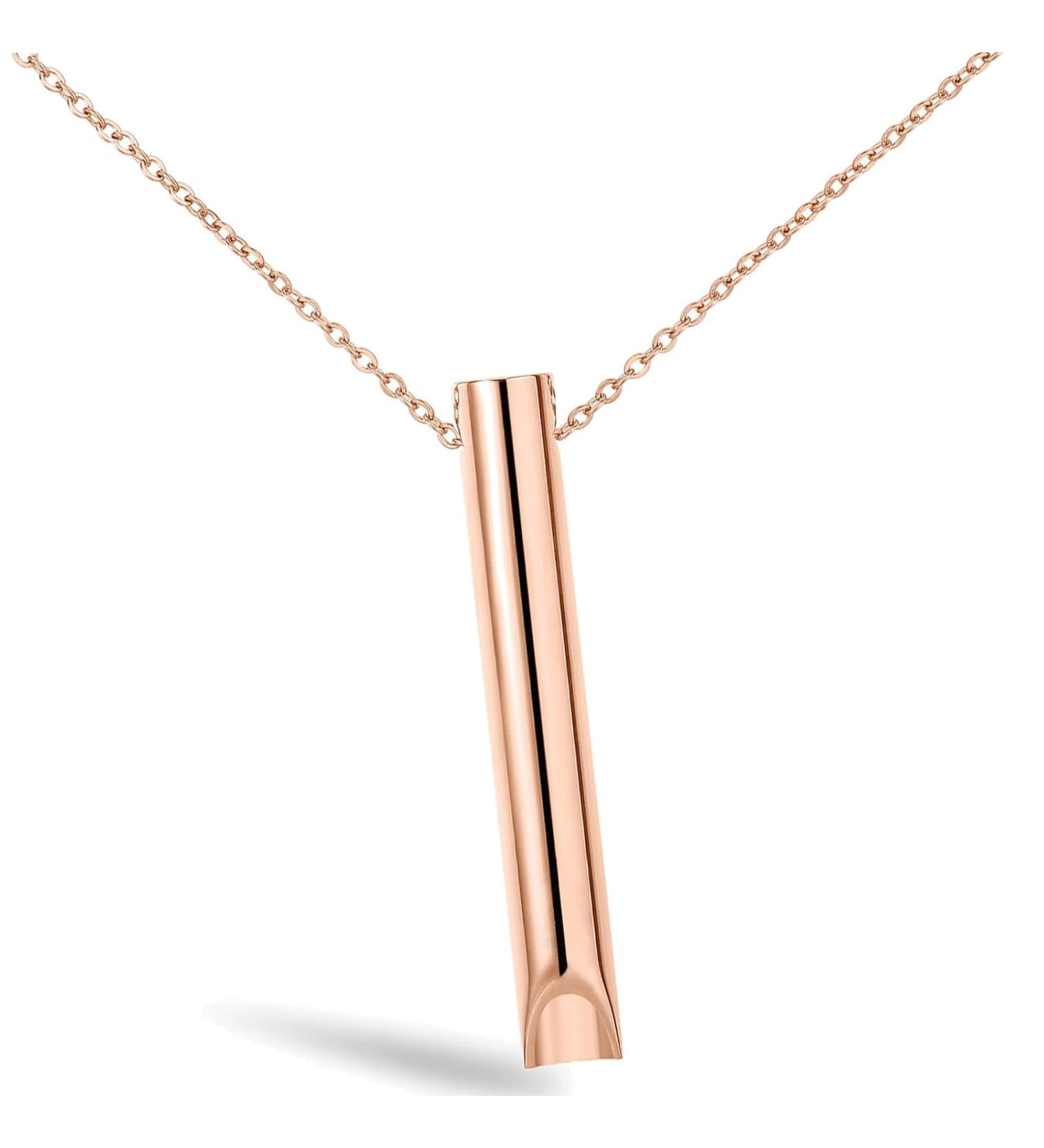 Shop Magiho Stainless Steel Mindful Breathing Necklace - Rose Gold | Stress Relief Chain for Smokers Fear Reduction & Breathing Exercises - International Shipping - Buy Online on GoSupps.com