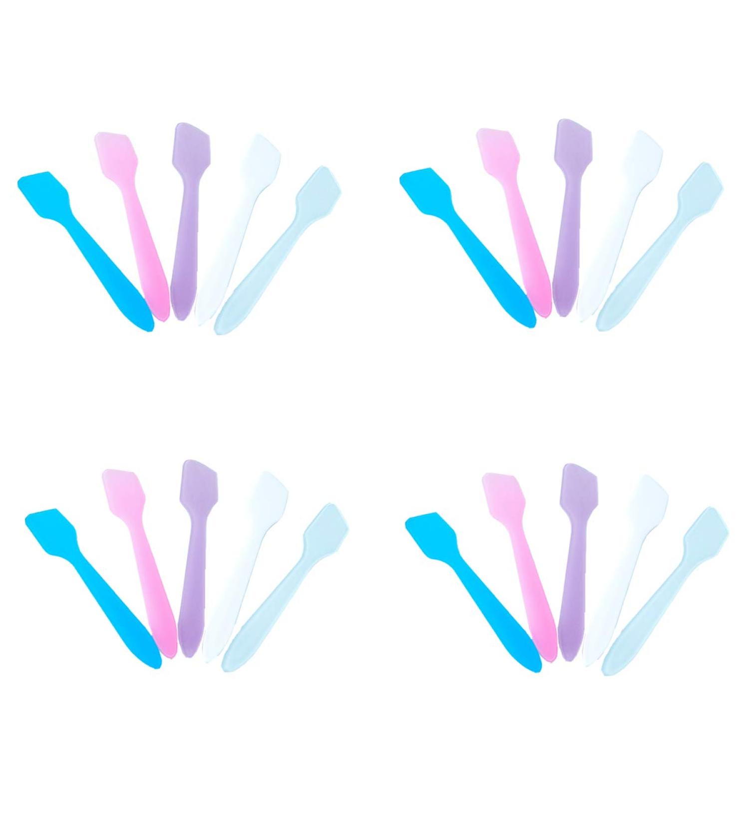 20pcs Facial Cream Mask Tip Makeup Cosmetic Spatulas Scoops Spoons Assorted Colour