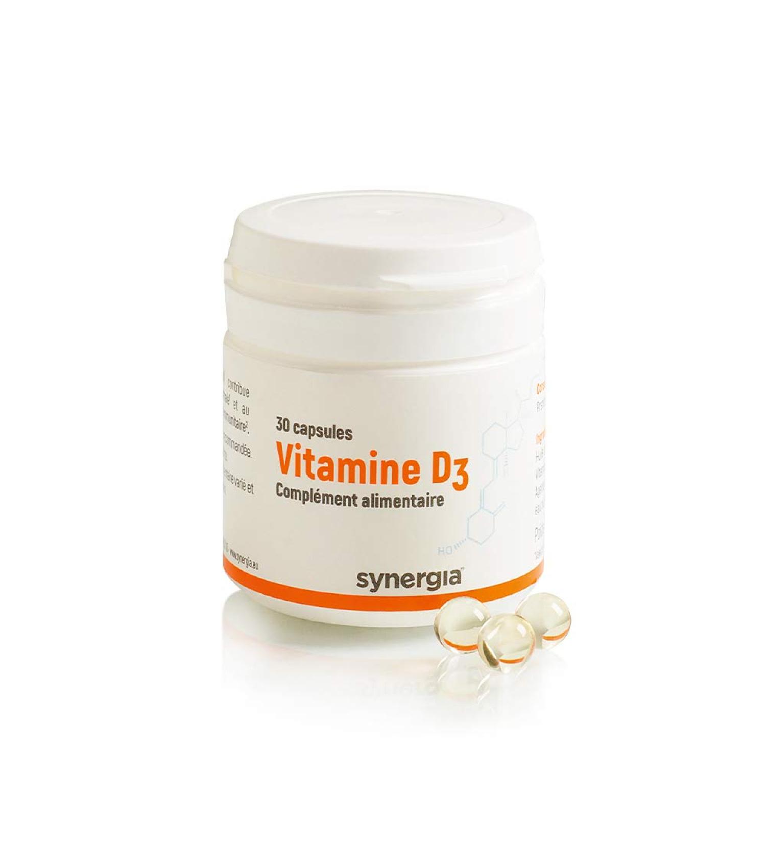 Natural Vitamin D3 One dose of sun capsules Origin France 1 month of treatment