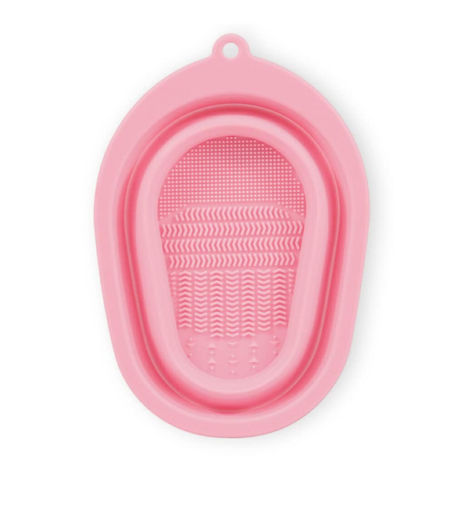 kawehiop Silicone Makeup Brush Cleaning Mat Folding Washing Pad Small Eyeliner Applicators Wash Scrubber Daily Gifts Accessories Pink - Buy Online on GoSupps.com