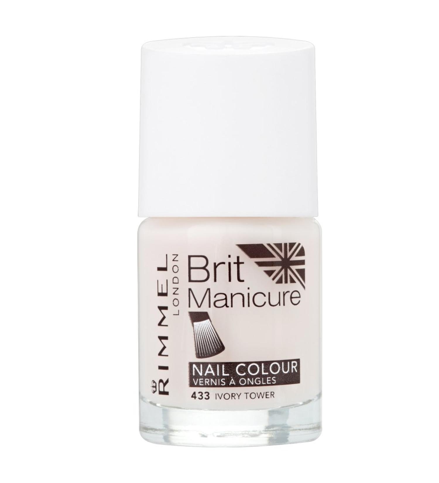 Rimmel London Brit Manicure Nail Varnish Shade - 433 Ivory Tower
