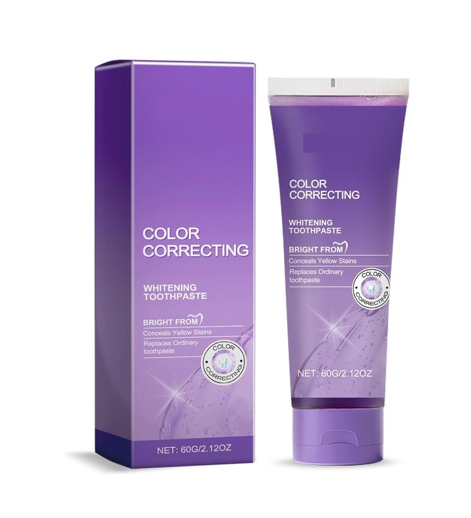 Purple Brightening Toothpaste Removes Surface Stains Whitens Teeth Protects Gums Freshens Breath Leaves a Lasting Fragrance and is Easy to Use(1pcs) - Buy Online on GoSupps.com