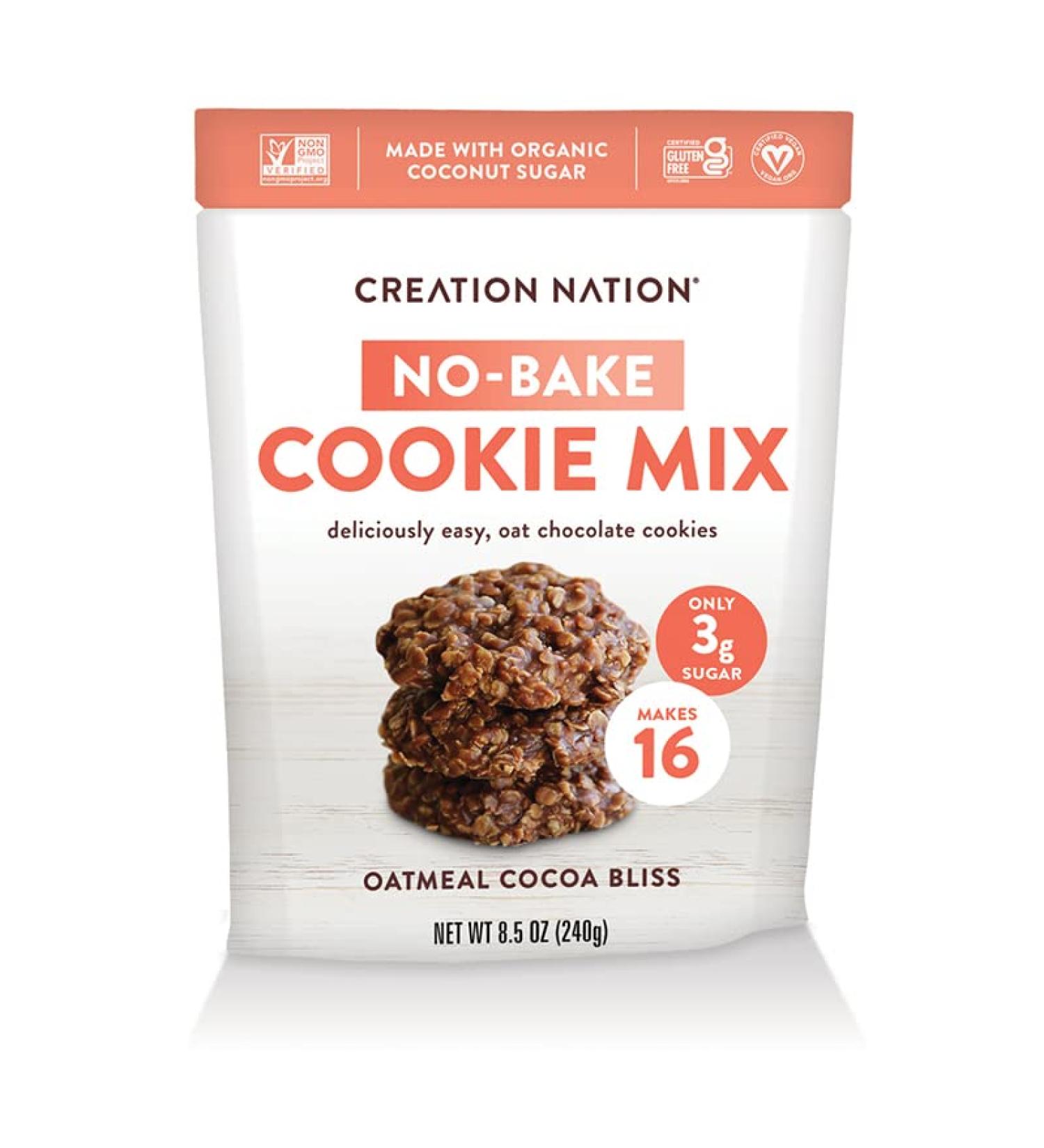 No Bake Oat Chocolate Cookie Mix 6pk - Makes 96 Gluten Free Cookies - Vegan, Dairy Free, Soy Free | Oatmeal Cocoa Bliss - Buy Online on GoSupps.com