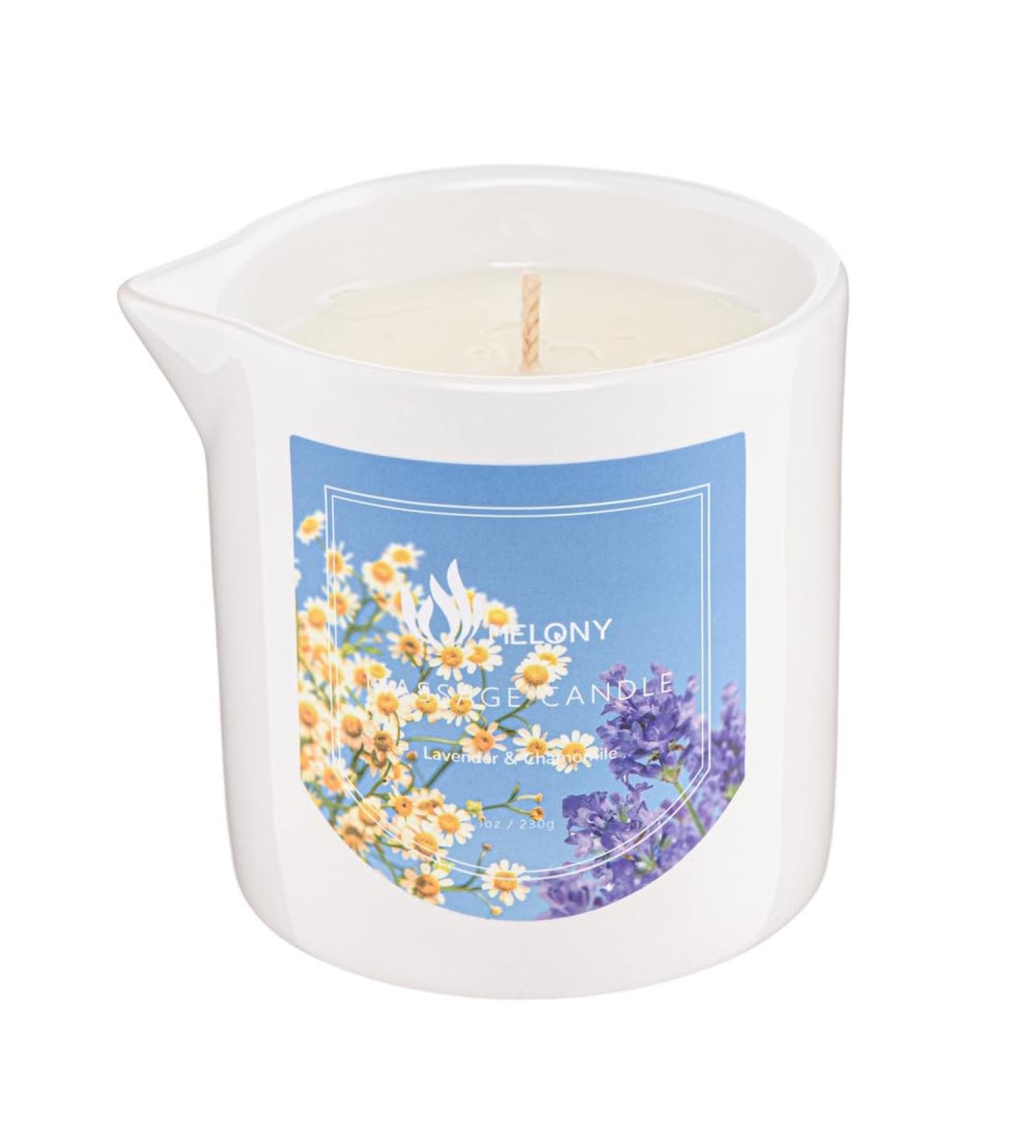 MELONY Massage Oil Candle - Lavender & Chamomile Moisturizing Lotion Candle 8.1oz Luxurious Gift for Men & Women - International Shipping Available - Buy Online on GoSupps.com