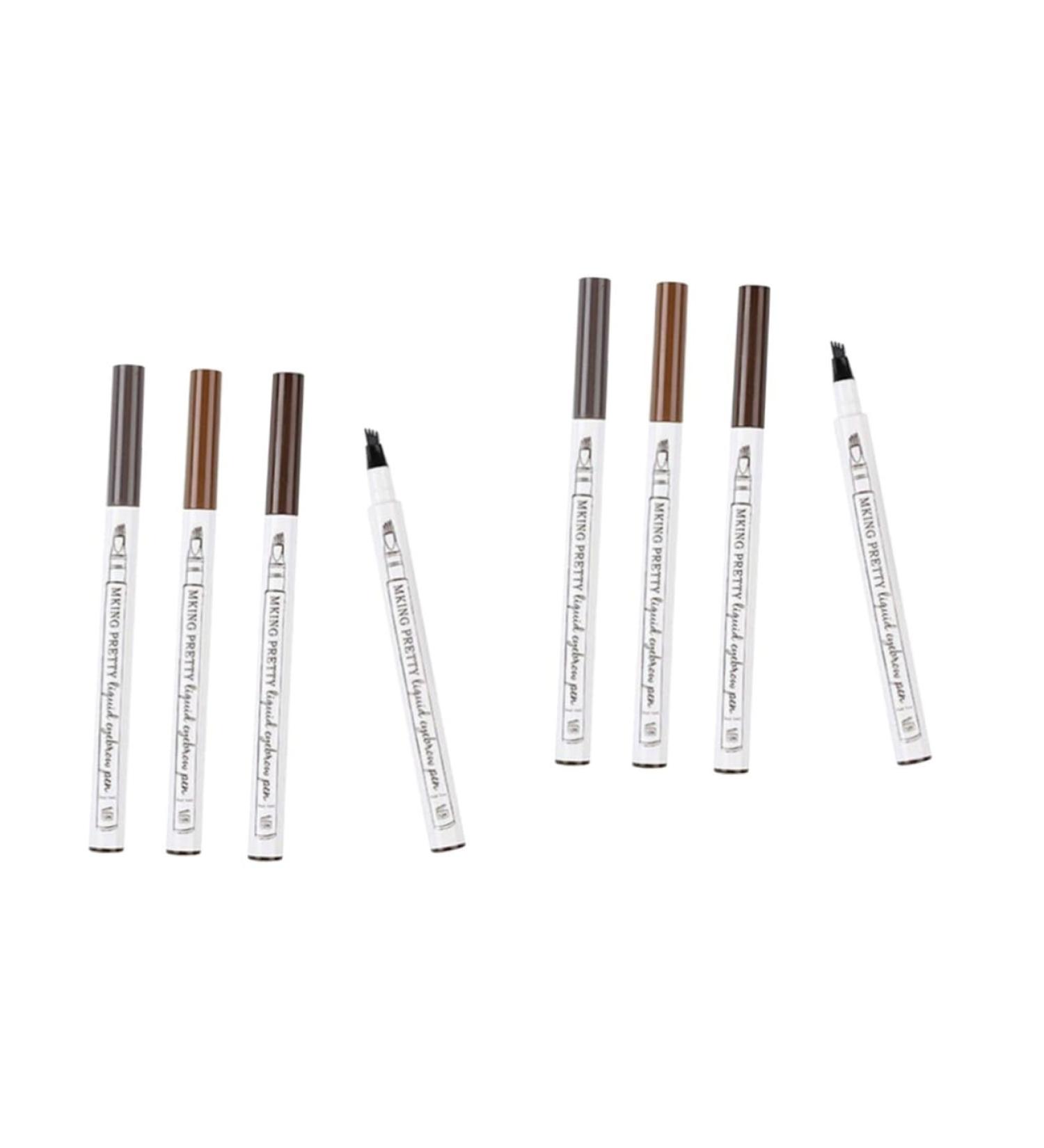 Mipcase Eyebrow Pencil 8 pcs #dark Liquid Pen #chestnut #brown Four-pronged #black Long-lasting Natural Pencil Makeup 1 count (Pack of 1) As Shownx2pcs - Buy Online on GoSupps.com