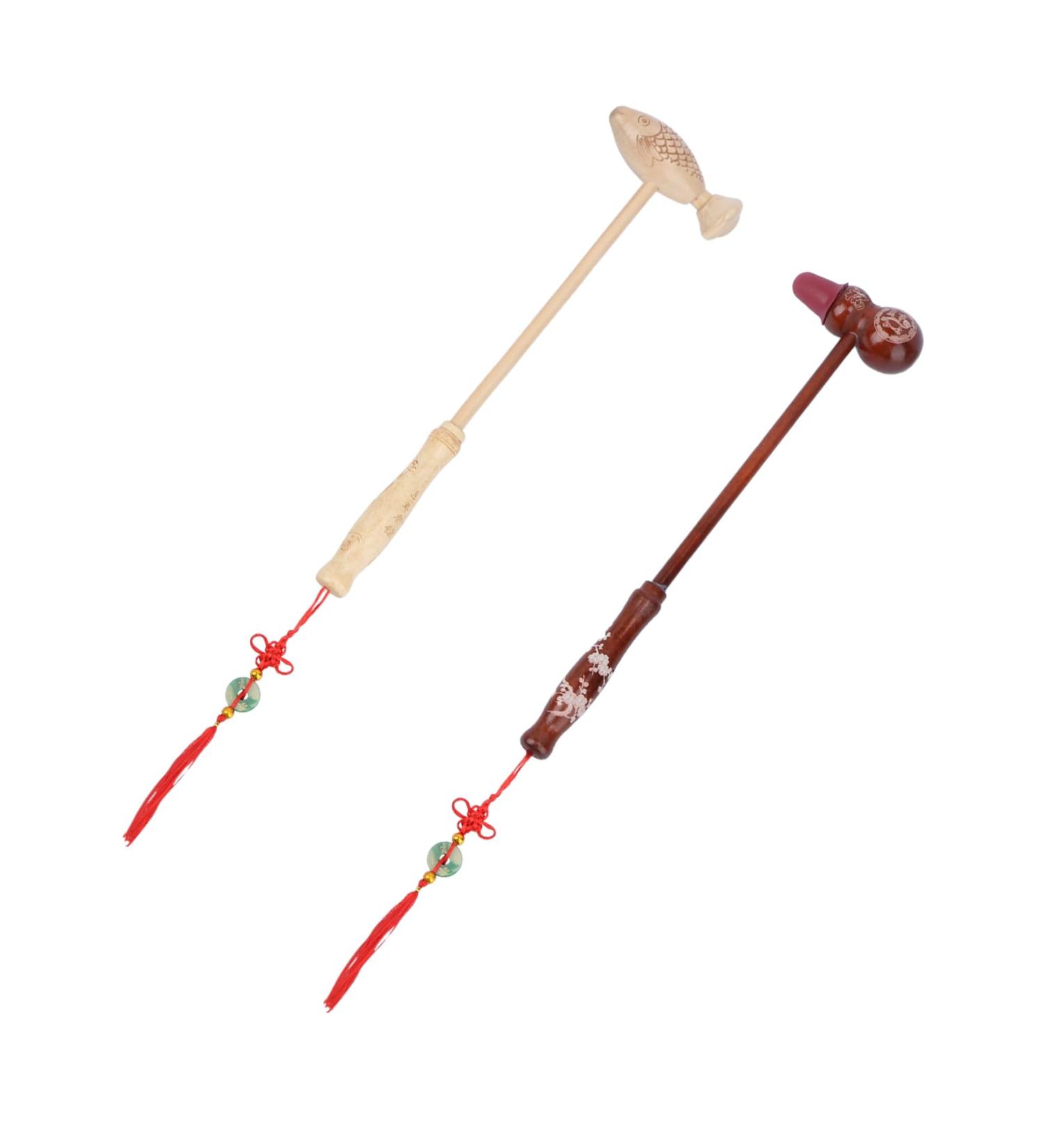 Minkissy 6-Piece Wooden Massage Hammer Set | Body Percussion & Full Body Massage Device for Relaxation - Buy Online on GoSupps.com
