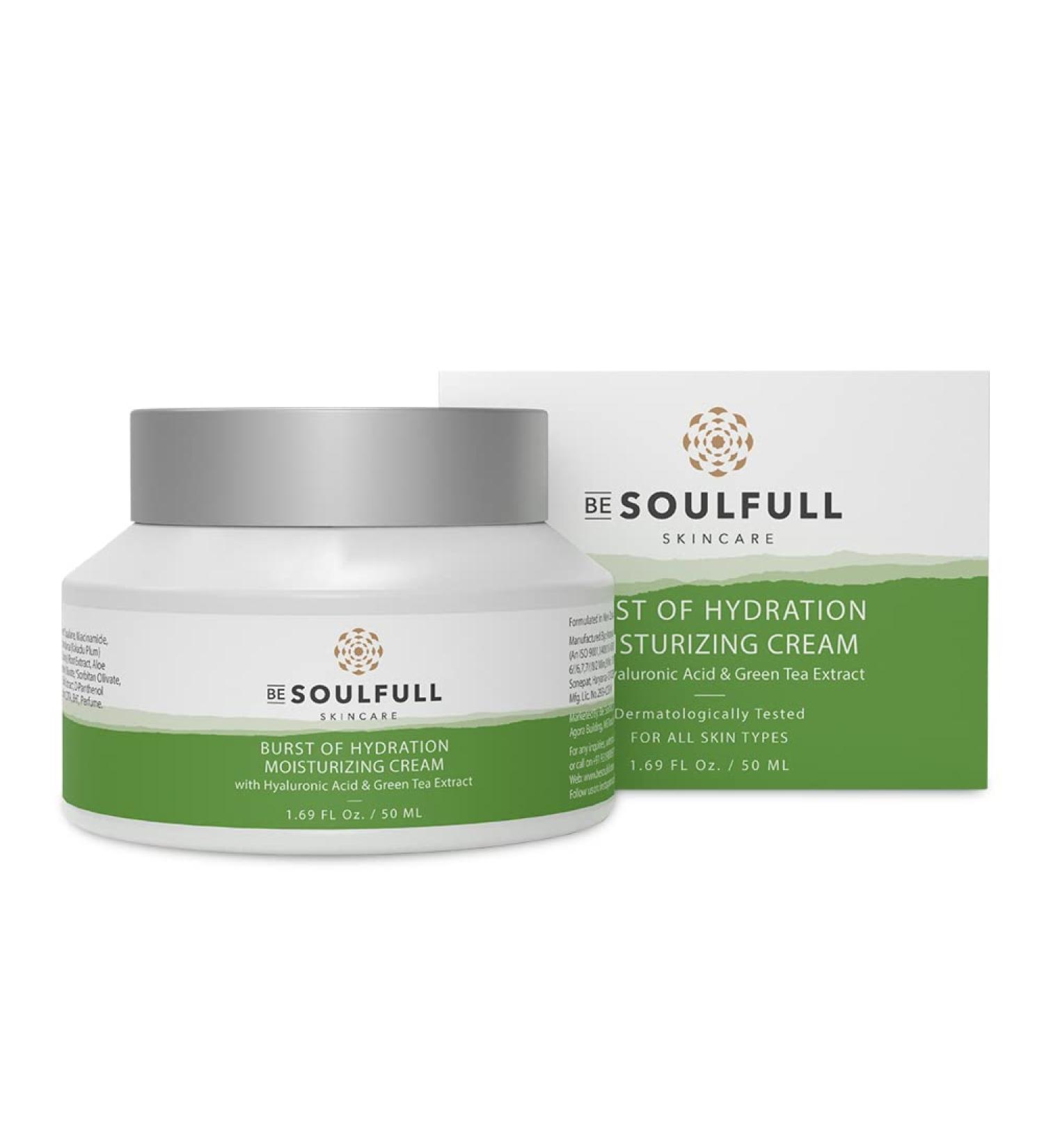 BE SOULFULL Moisturizing Cream | 50 gm | Smooth Hydrated & Glowing Skin - Shop Internationally - Buy Online on GoSupps.com