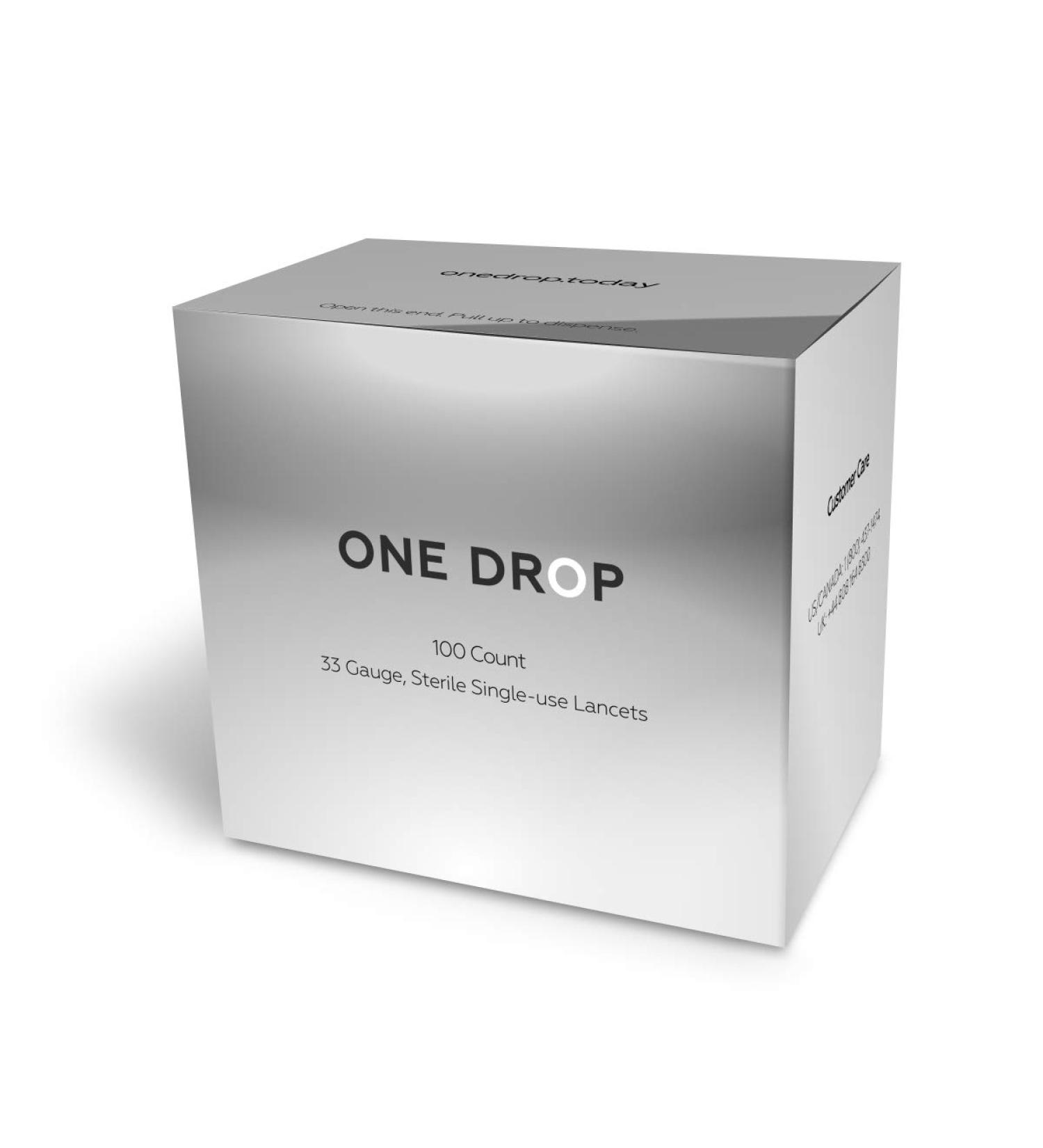100 Count One Drop Universal 33-Gauge Lancets - Nearly Painless Blood Sugar Testing - Buy Online on GoSupps.com