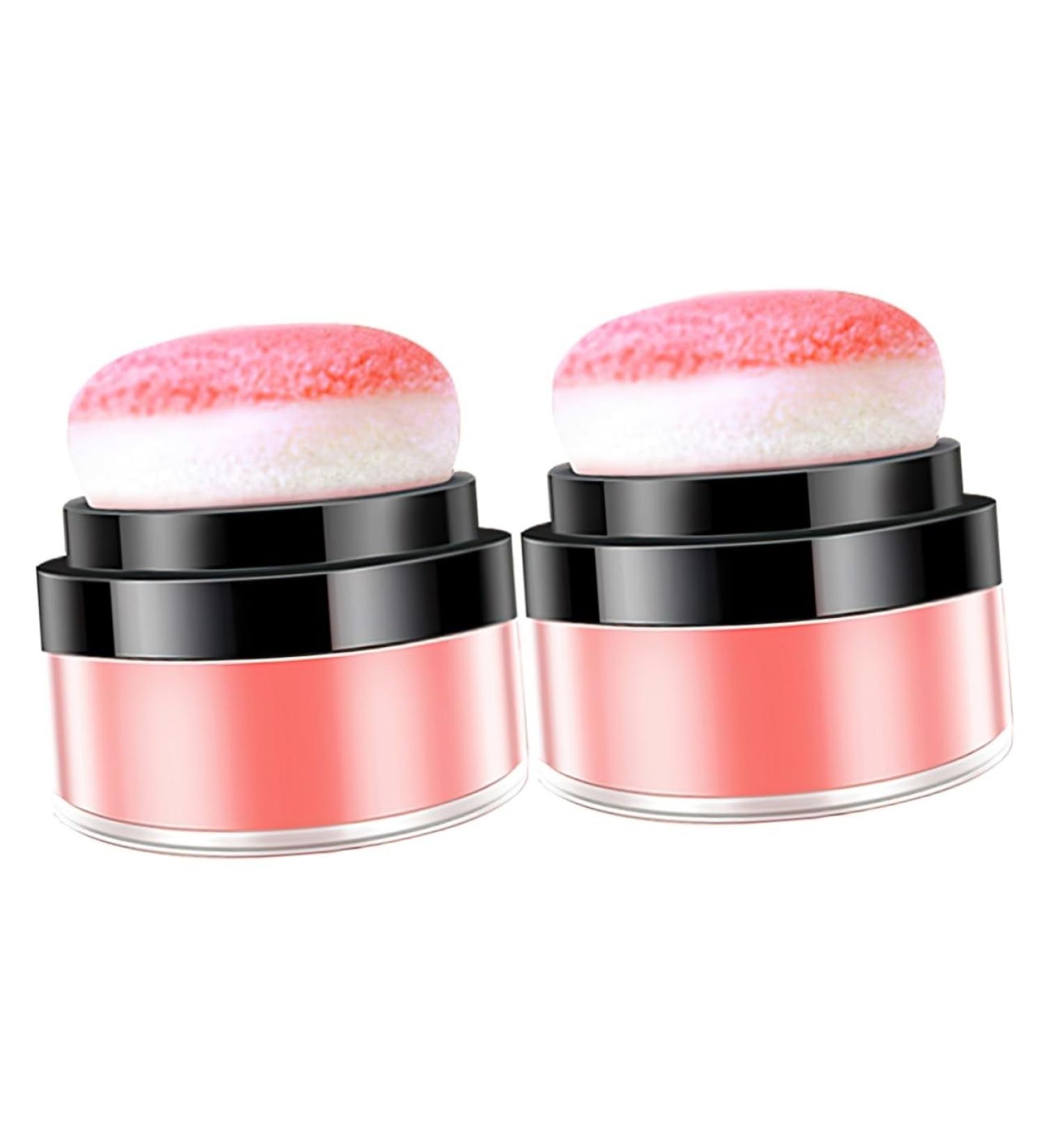 DRESSOOS 2pcs Oil Control Cushion Blush Creme Blush Makeup Blush Loose Blush Makeup Blush Powder Plastic Rosy - Buy Online on GoSupps.com