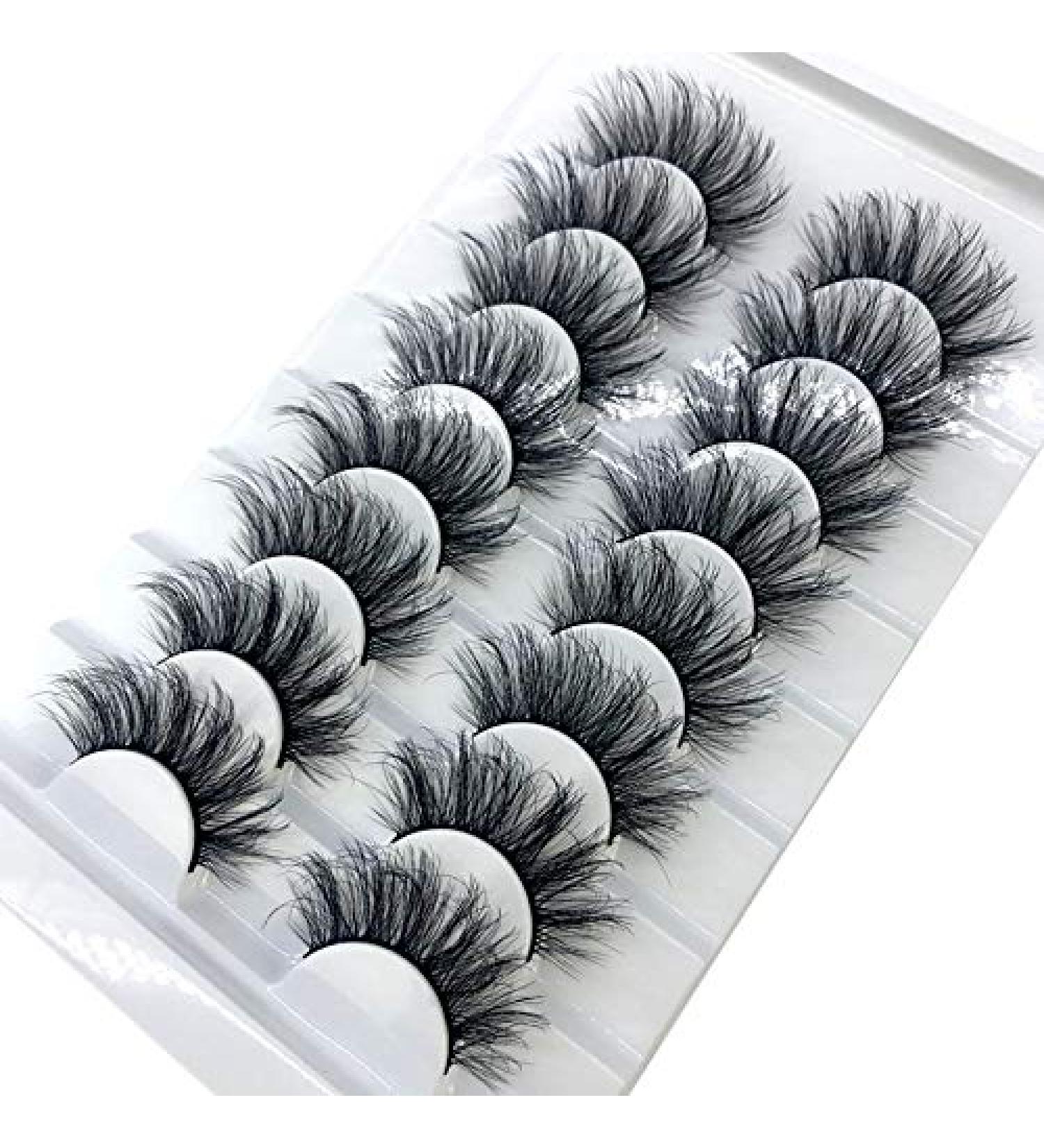 HBZGTLAD 3D Mink Eyelashes - 8 Pairs Luxury False Lashes for Long Natural Makeup Look | WD-04 - International Shipping - Buy Online on GoSupps.com