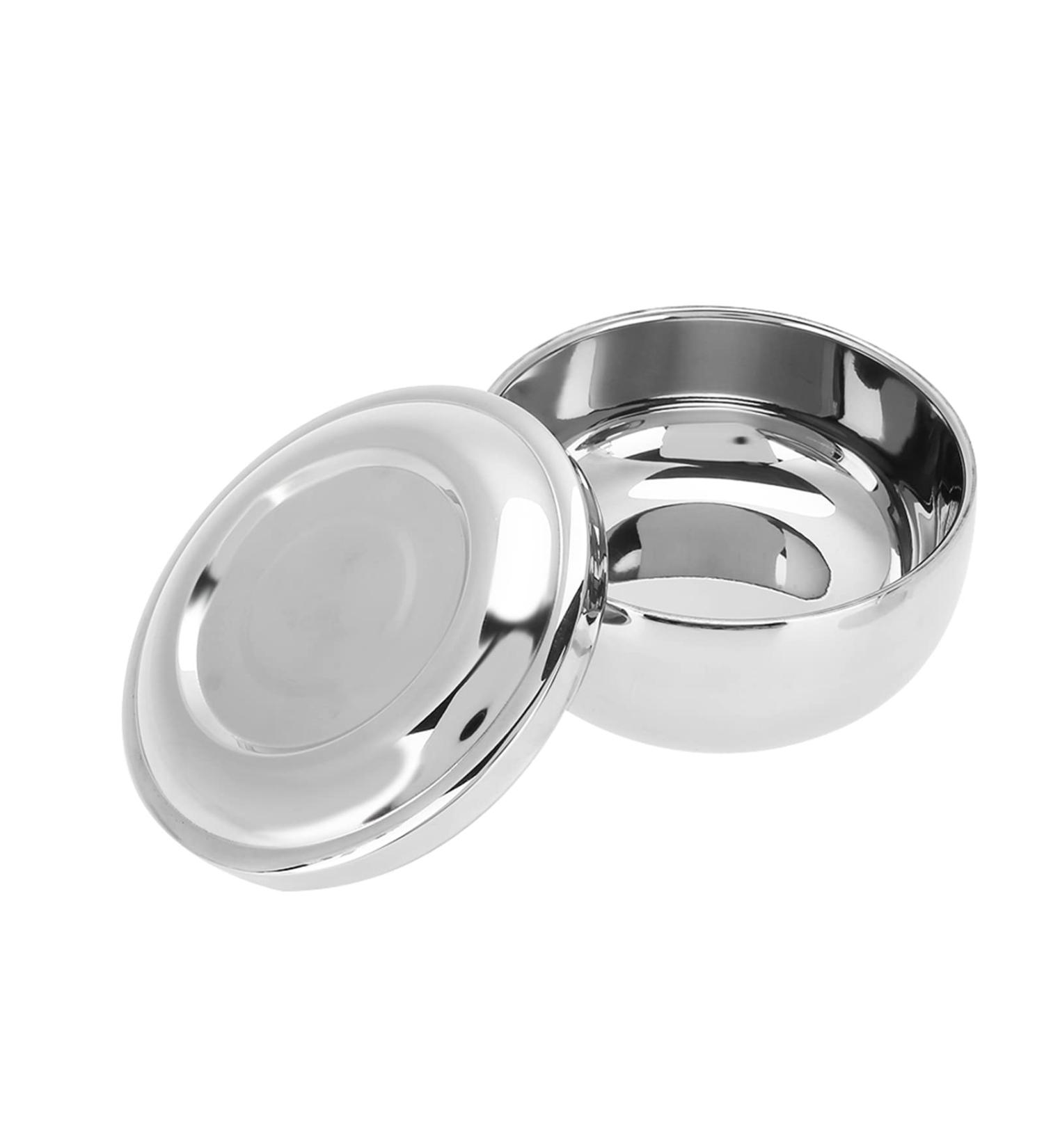 Brrnoo Stainless Steel Shaving Bowl - Universal Men's Shaving Mug Container with Lid for Beard Soap - International Shipping Available - Buy Online on GoSupps.com