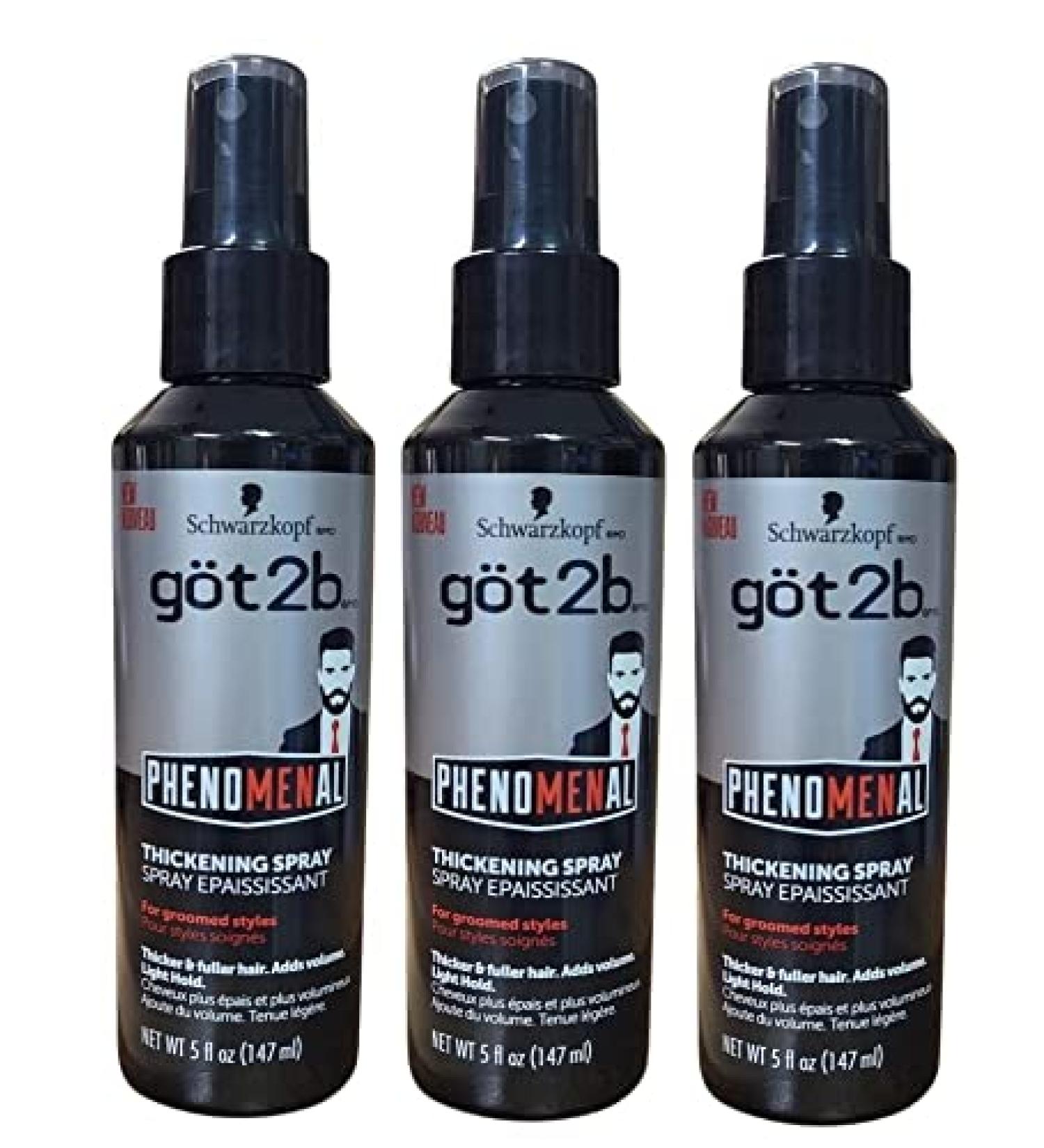 Schwarzkopf Got2B PhenoMENal Thickening Spray 5 fl oz 3 pack