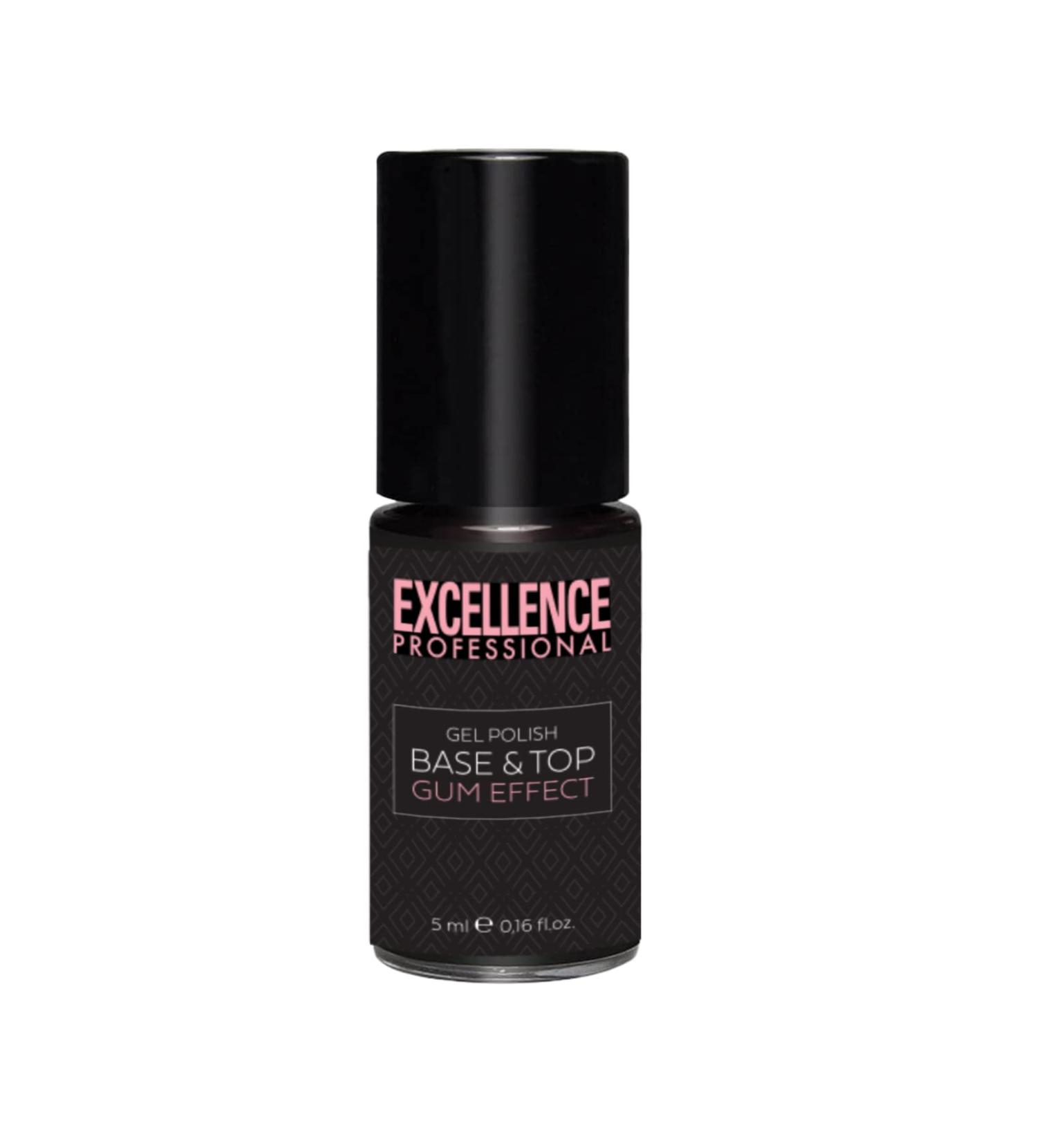 Excellence Professional Gel Polish Base & Top Gum Effect 3-in-1 nail modelling colour and shine complete manicure 5 ml
