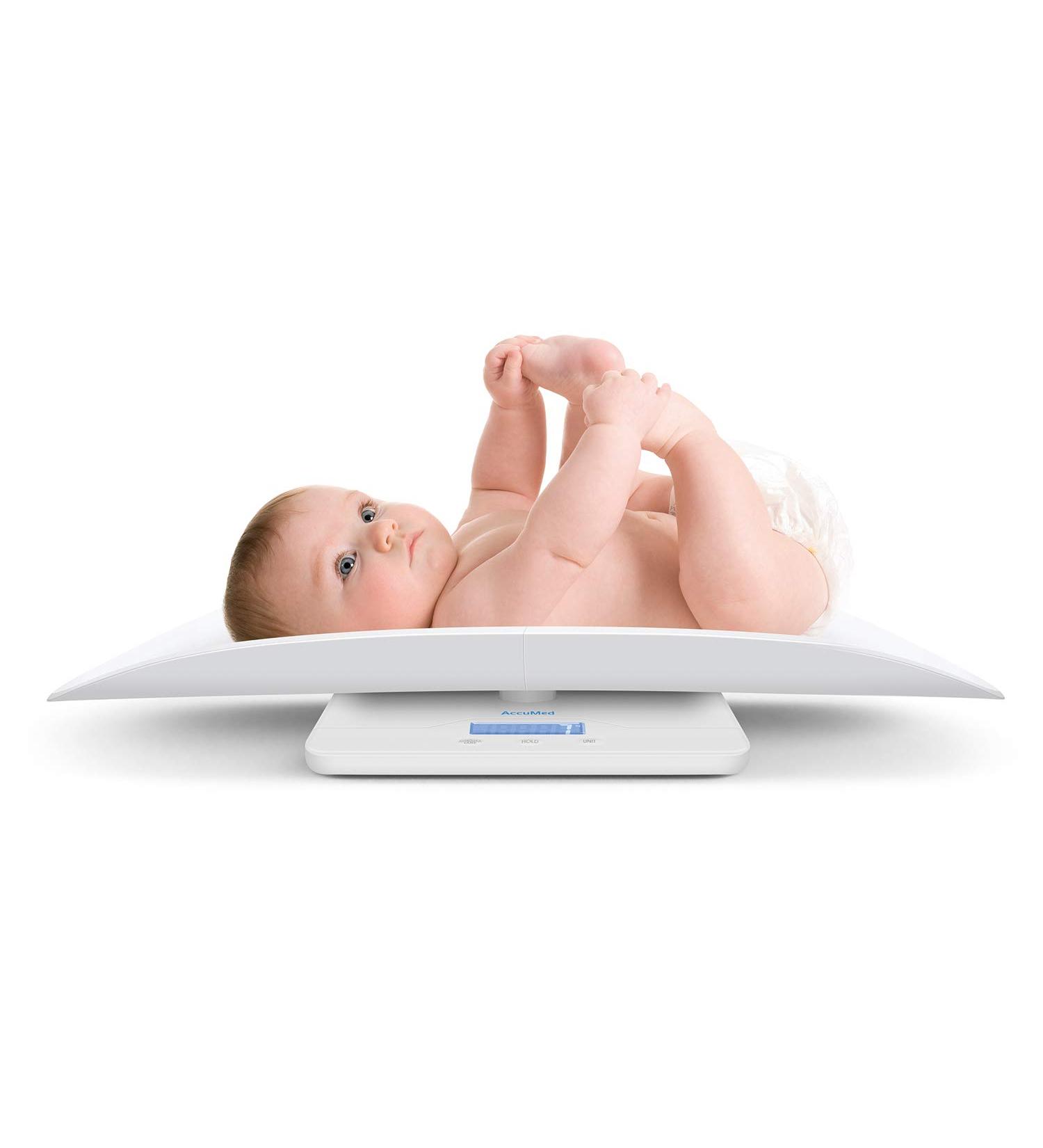 AccuMed Multi-Function Baby & Pet Scale - Digital Weight & Height Tracker with Blue Backlight - Buy Online on GoSupps.com