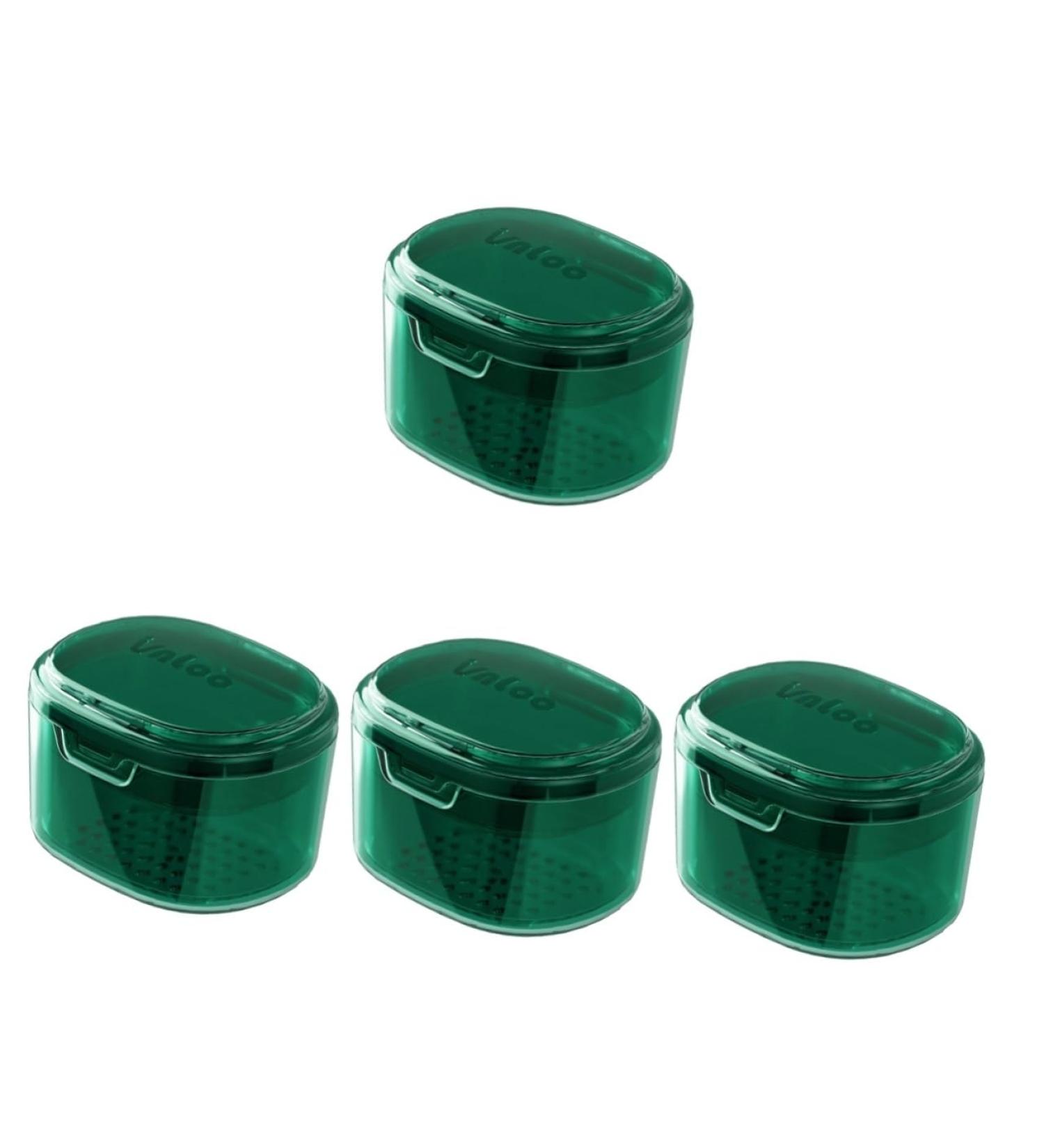 Frcolor 4-Piece Retainer Storage Box - Portable Prosthesis Holder & Travel Case for Bathing Care - Buy Online on GoSupps.com