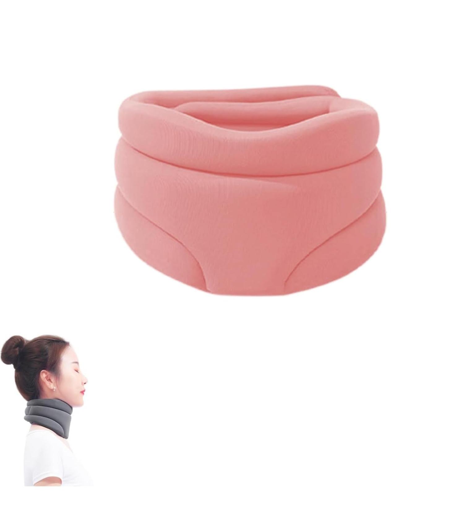 Neck Brace Cervical Collar Support Neck Soft Foam Neck Brace Neck Brace for Neck Pain Relief Sleep Cervicorrect for Snoring for Neck and Support (Pink) - Buy Online on GoSupps.com