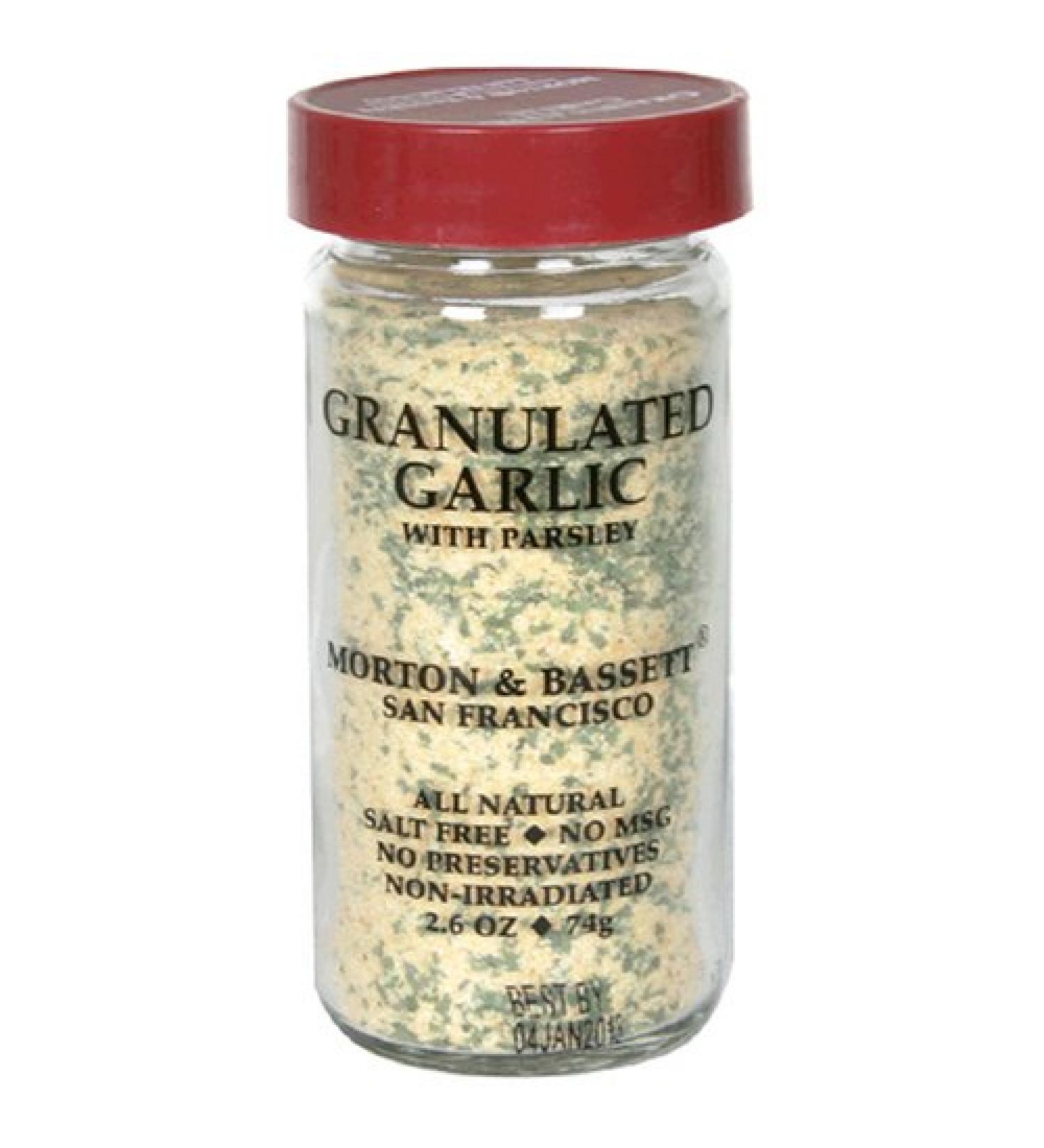 Morton & Bassett Granulated Garlic, 2.6-Ounce Jars (Pack of 3)