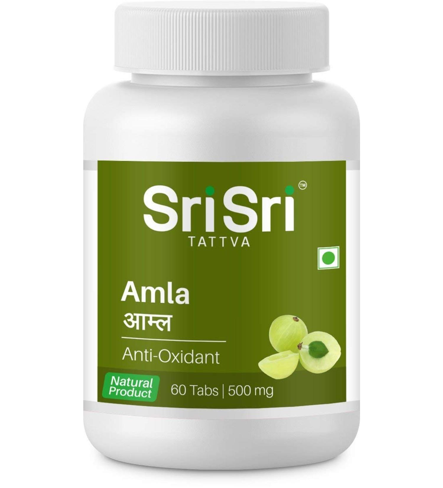 Sri Sri Tattva Amla - Anti Oxidant 60 Tabs | 500mg (Pack of 2)