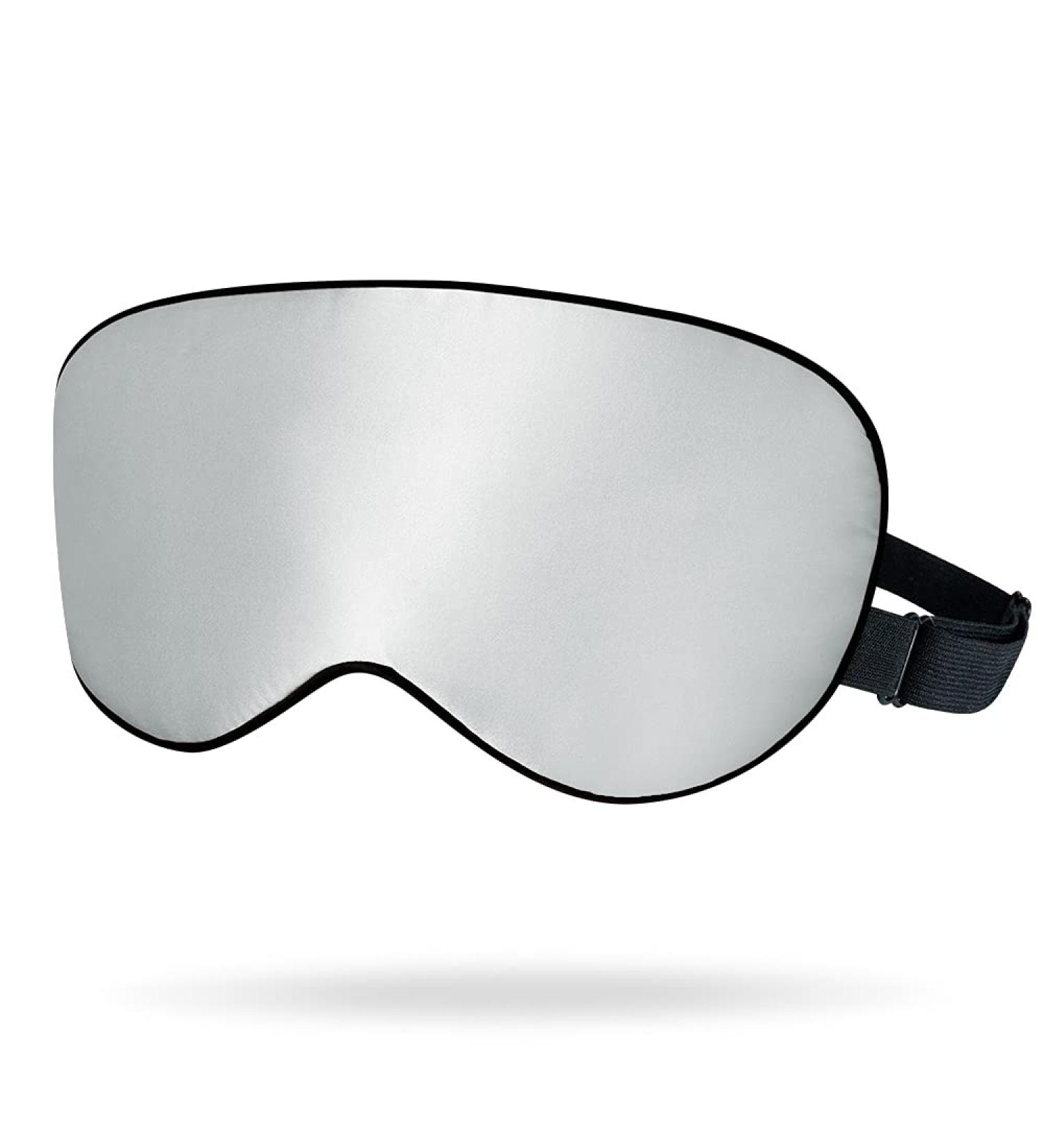 Olesilk Adjustable Silk Sleep Mask - 100% Mulberry Eye Mask for Sleeping | Unisex Silver Gray - Buy Online on GoSupps.com