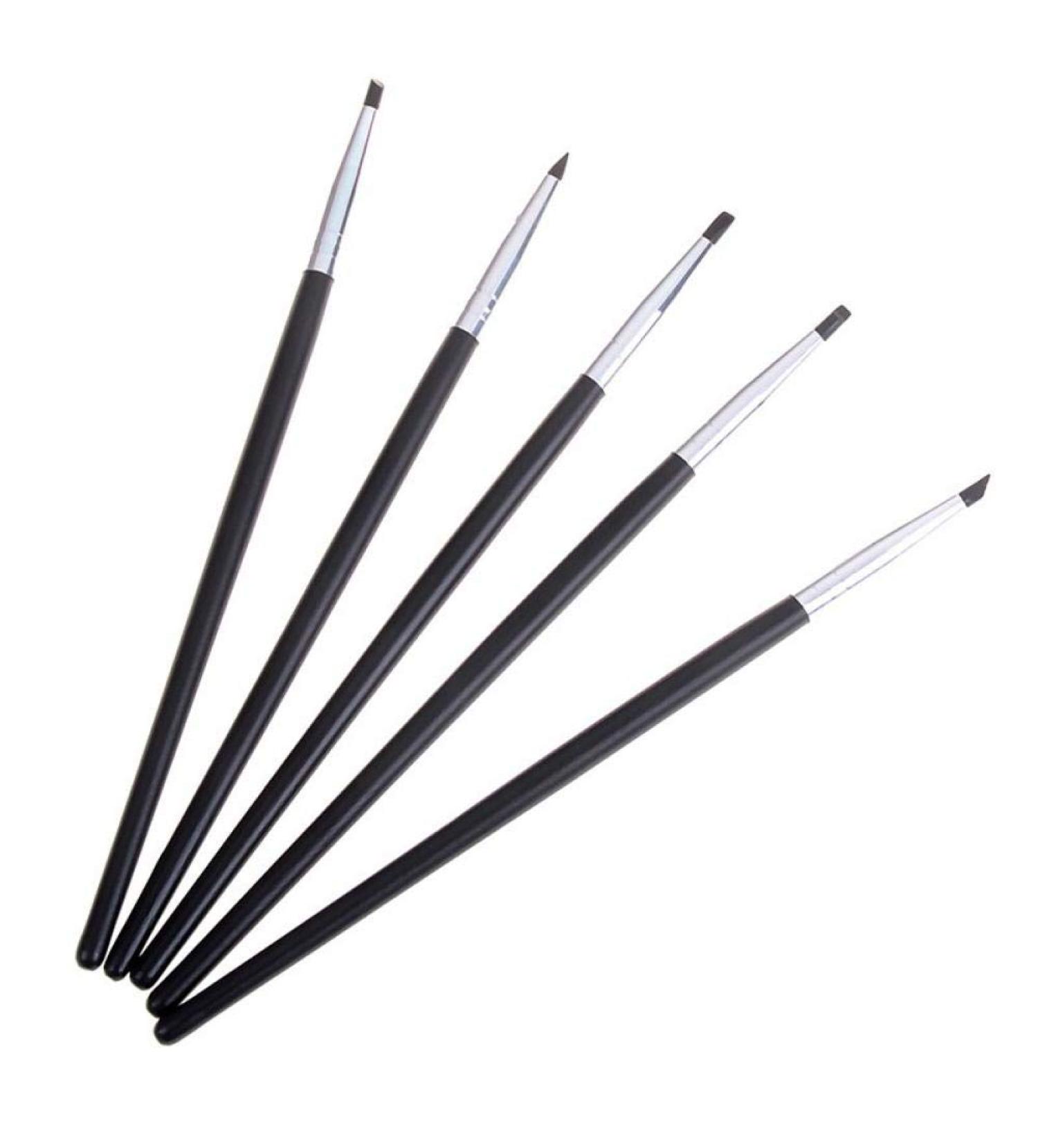 White Dental Resin Brush Pens Dental Shaping Silicone Tooth Tool 5pcs Silicone Resin Brush Pens for Adhesive Composite Cement Teeth Tools - Buy Online on GoSupps.com