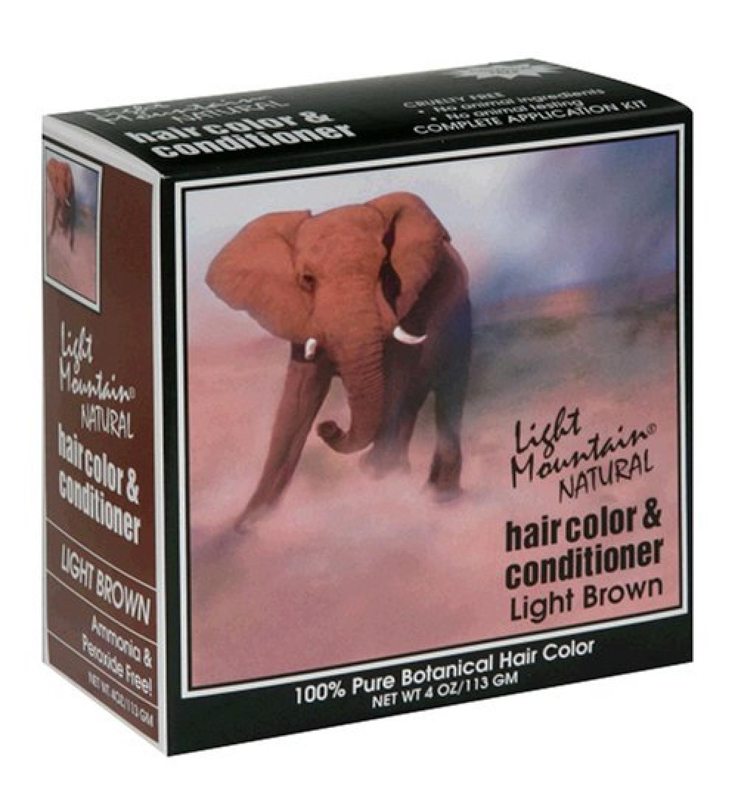 Light Mountain Natural Hair Color & Conditioner - Light Brown 4 oz (113g) - Buy Online on GoSupps.com