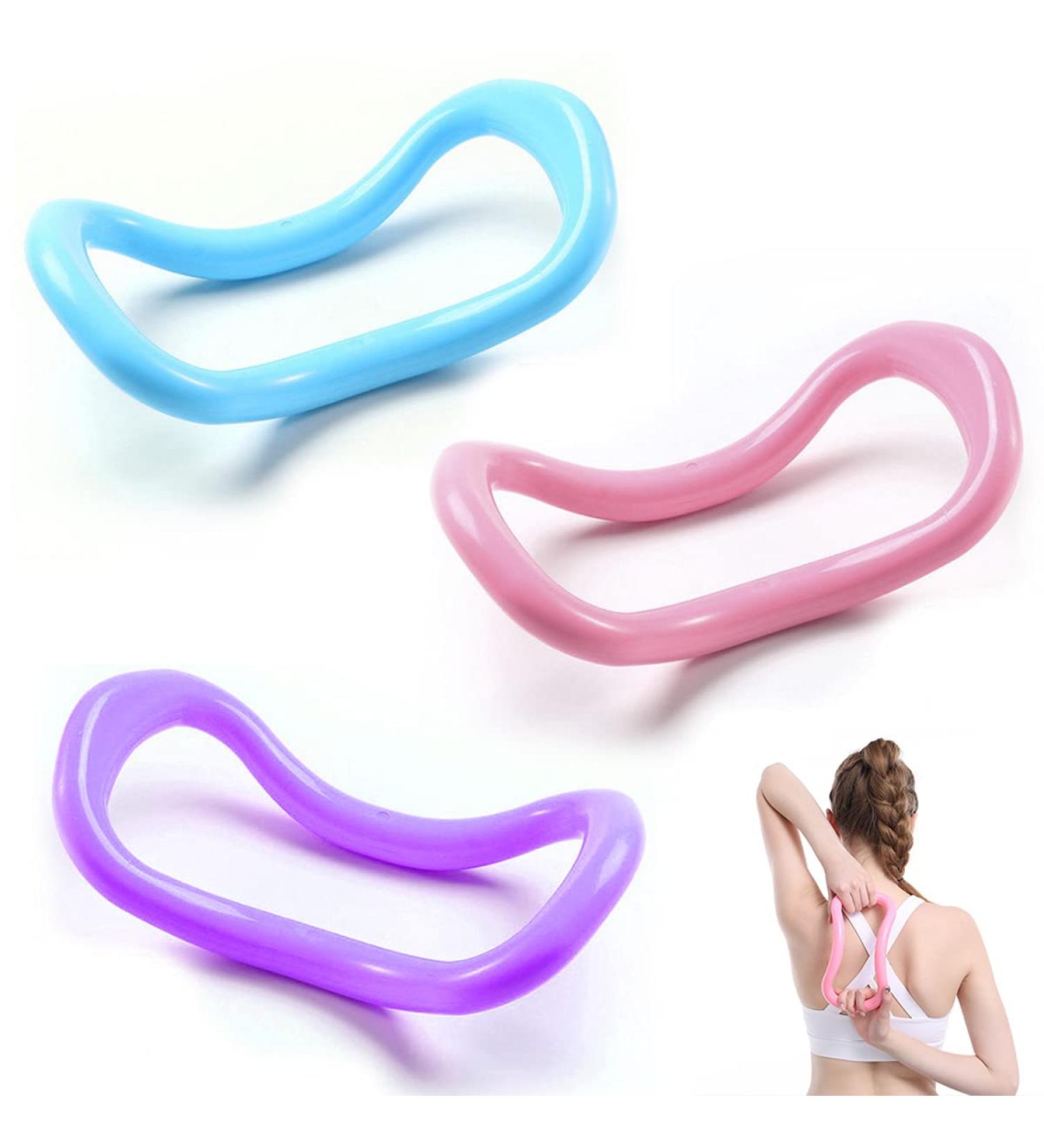 Buy Forreen Fascia Stretching Ring - 3 Piece Yoga & Pilates Fitness Circles for Full Body Toning - Pink Blue Purple - Buy Online on GoSupps.com