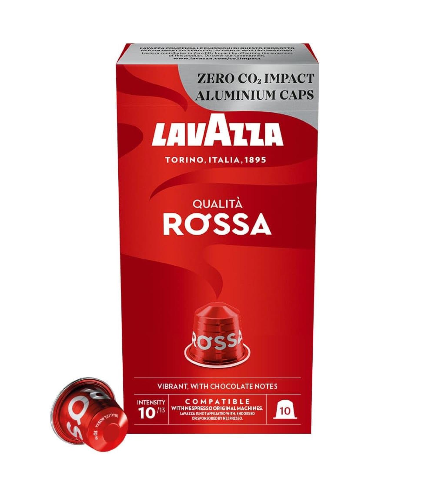  Lavazza Lavazza Capsule Qualit Rossa Coffee Capsules with Chocolate Notes 57 g Pack of 10 - Buy Online on GoSupps.com