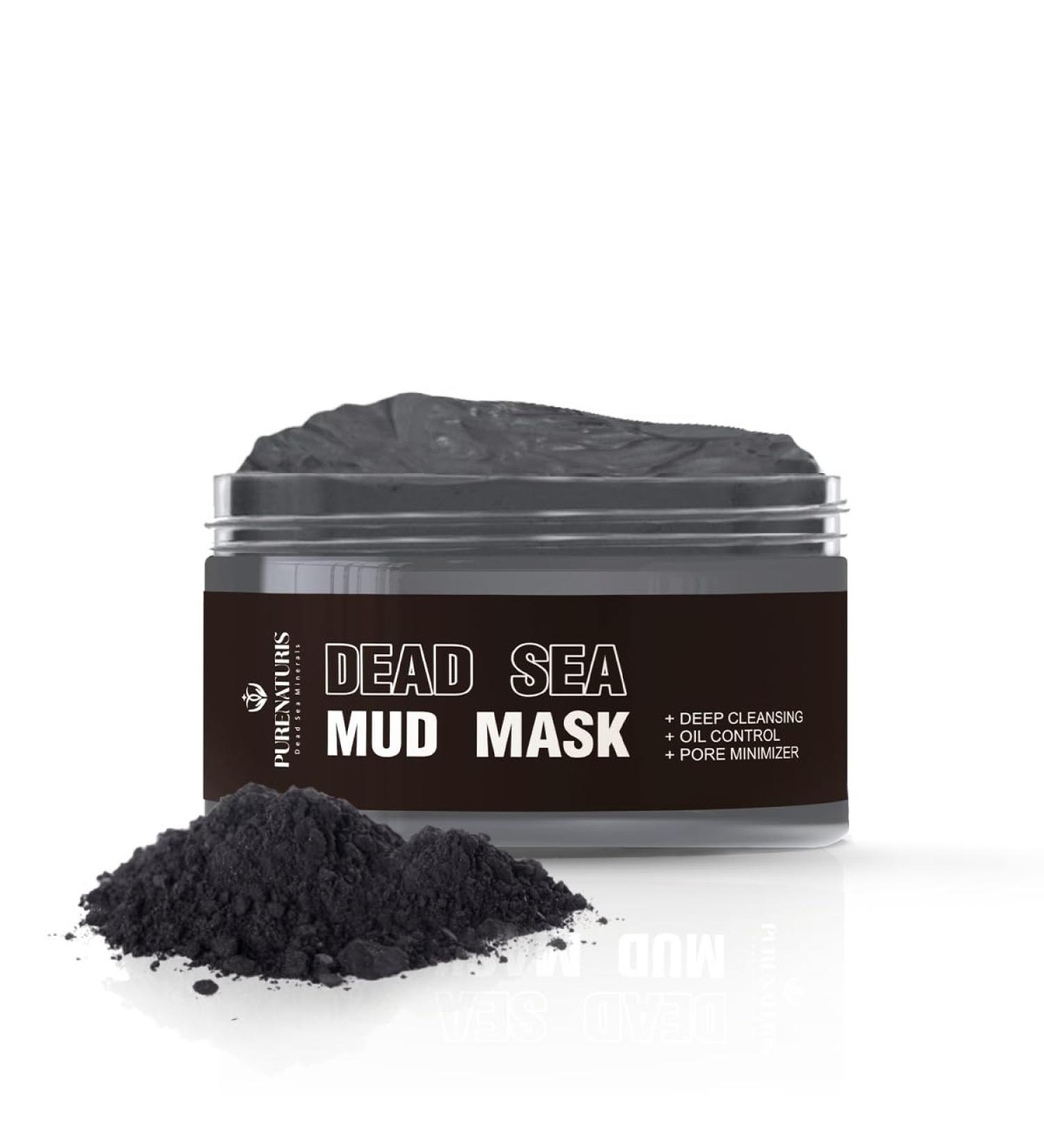 Organic Dead Sea Clay Mud Mask - Deep Pore Cleanser Antioxidant Skincare Soothes & Detoxifies - Ideal for All Skin Types - 2.8 oz - Buy Online on GoSupps.com