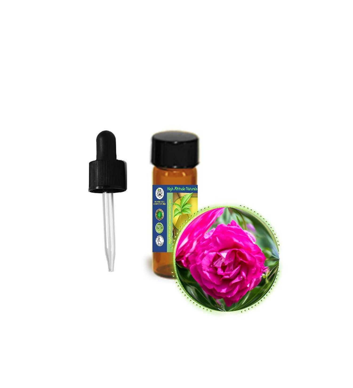 3.7ml (1/8oz) Rose Essential Oil (Rose Otto Rosa Damascena) - 100% Pure Undiluted Uncut
