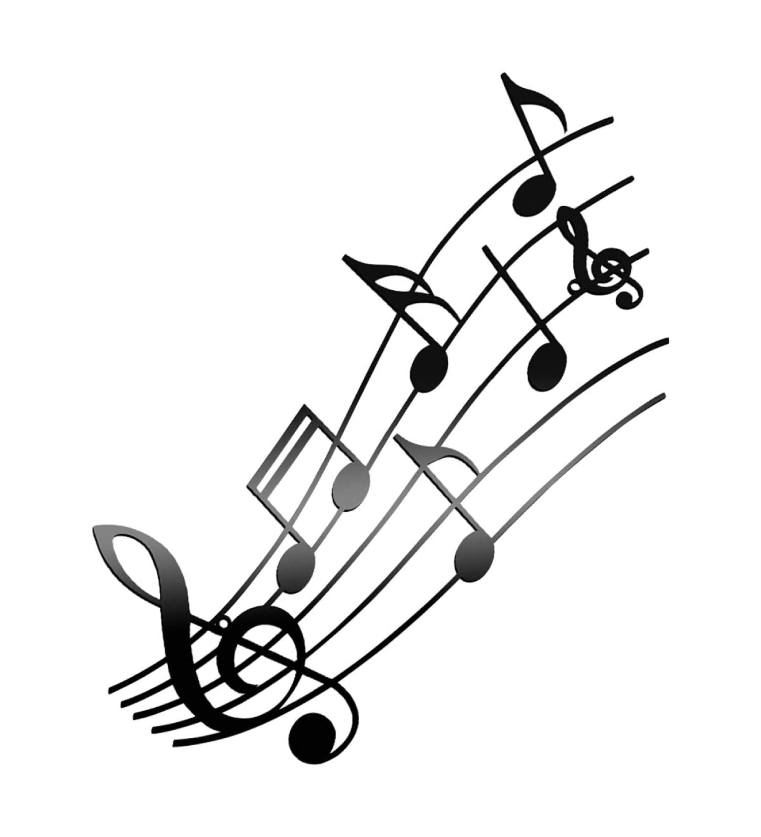 LIFKOME Sign Wall Decor Musical Note Pendant Decor Emblems Music Notes Silhouette Wall Art Home Wall Ornament Metal House Black 40x21.5cm - Buy Online on GoSupps.com