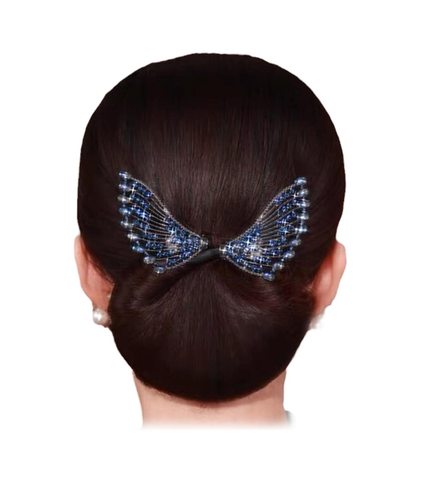 Ball Hair Clips Bun Rollers Lazy Hair Curler Rhinestone Flower Hair Clip Elegant Hair Clip For Women Bun Maker Hairpin Easy And Quick Snap Curling Tools (Type18) - Buy Online on GoSupps.com