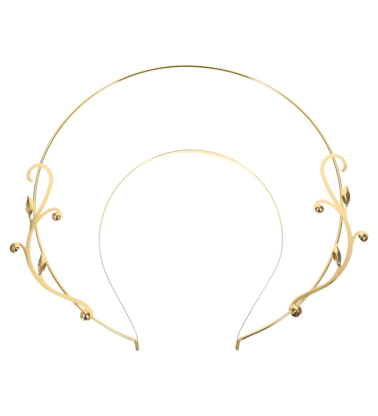 FRCOLOR Halo Crown Headband Golden Halo Crown Goddess Tiaras Headband Bridal Wedding Headpiece for Women Golden 2 - Buy Online on GoSupps.com