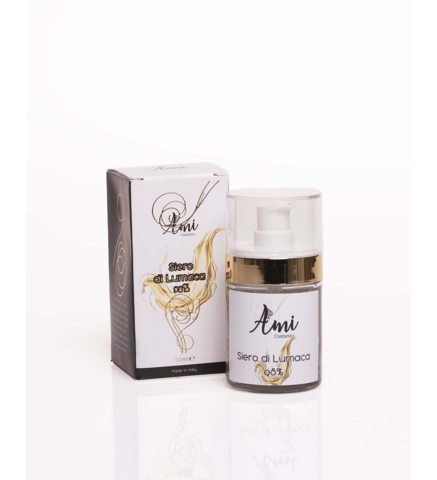 Face serum with 98% snail slime 2% hyaluronic acid helps against acne anti-stretch marks healing effect anti-wrinkle 24H moisturizer for all skin types BIO 30 ml