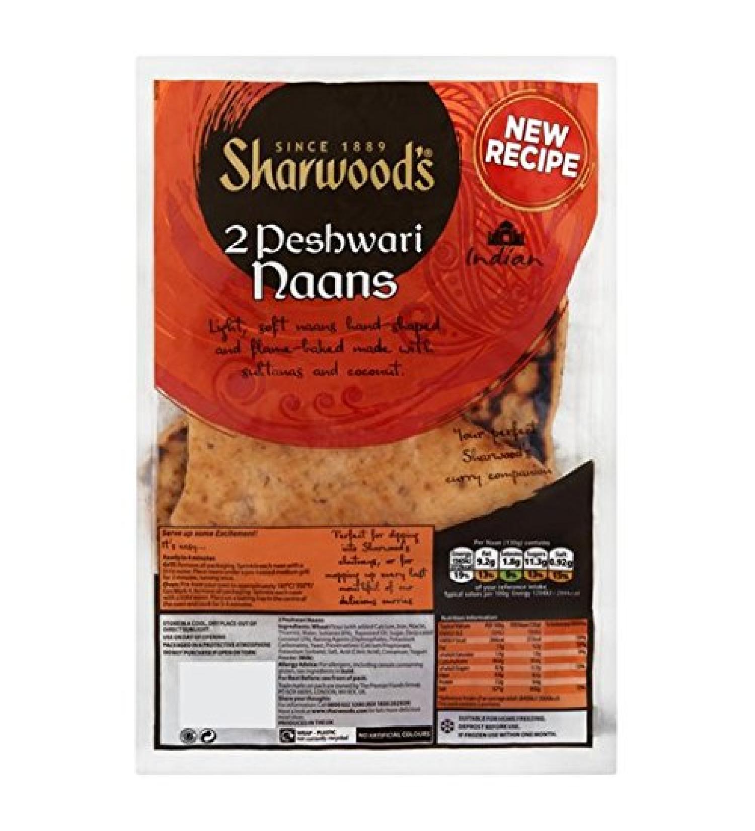 Sharwood's Sharwood's Peshwari Naans 260g Pack of 2