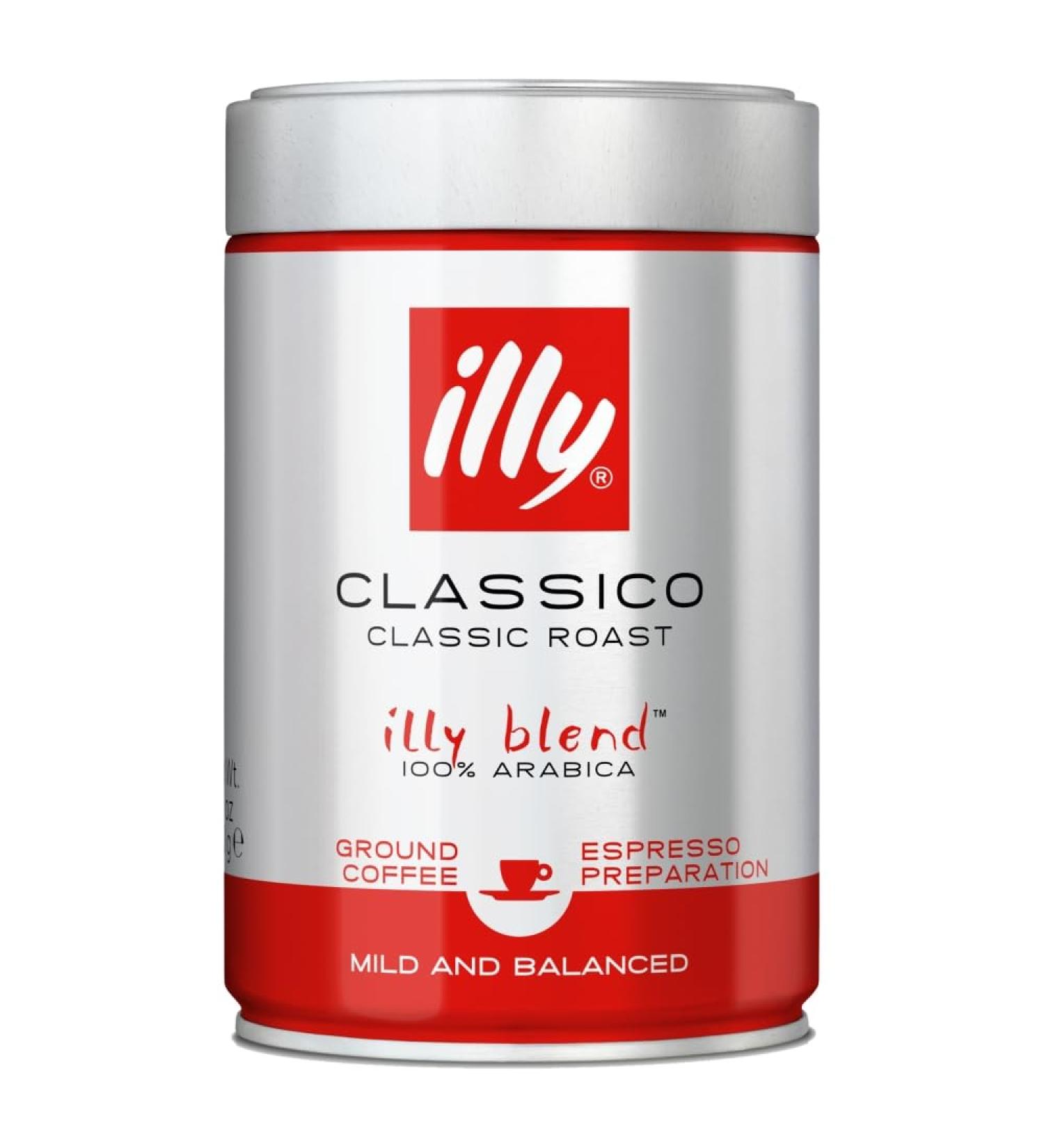 illy Coffee Classico Ground Coffee Medium Roast 100% Arabica Coffee Beans 250g - Buy Online on GoSupps.com