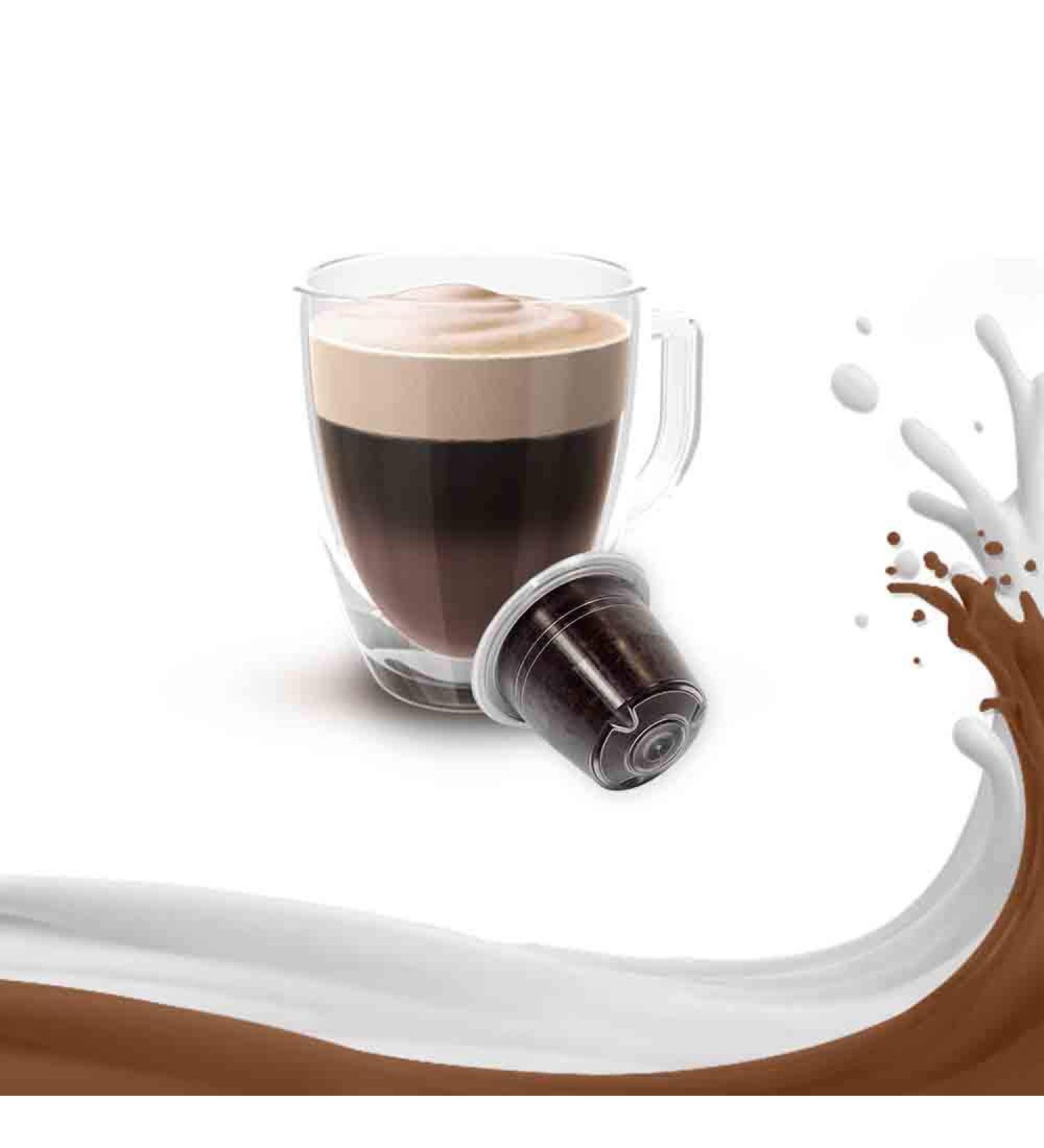 50 KICKKICK Mocaccino Capsules Compatible with Nespresso MADE IN ITALY Coffee Milk and Chocolate Flavored Drink Pods for Nespresso Capsule Machine - Buy Online on GoSupps.com