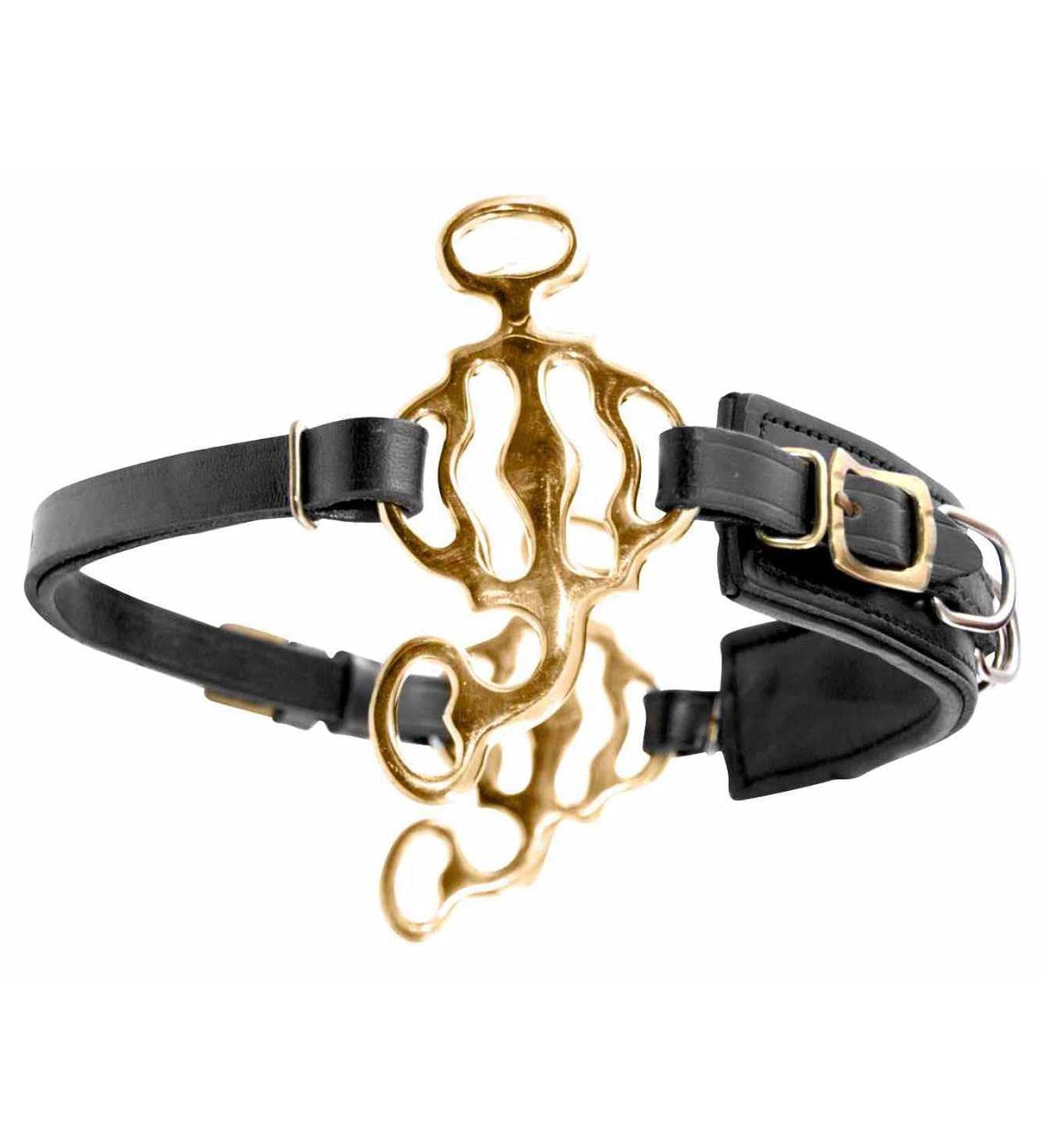 AMKA Hackamore Baroque 3-Ring - Black Leather Noseband | International Shipping Available - Buy Online on GoSupps.com