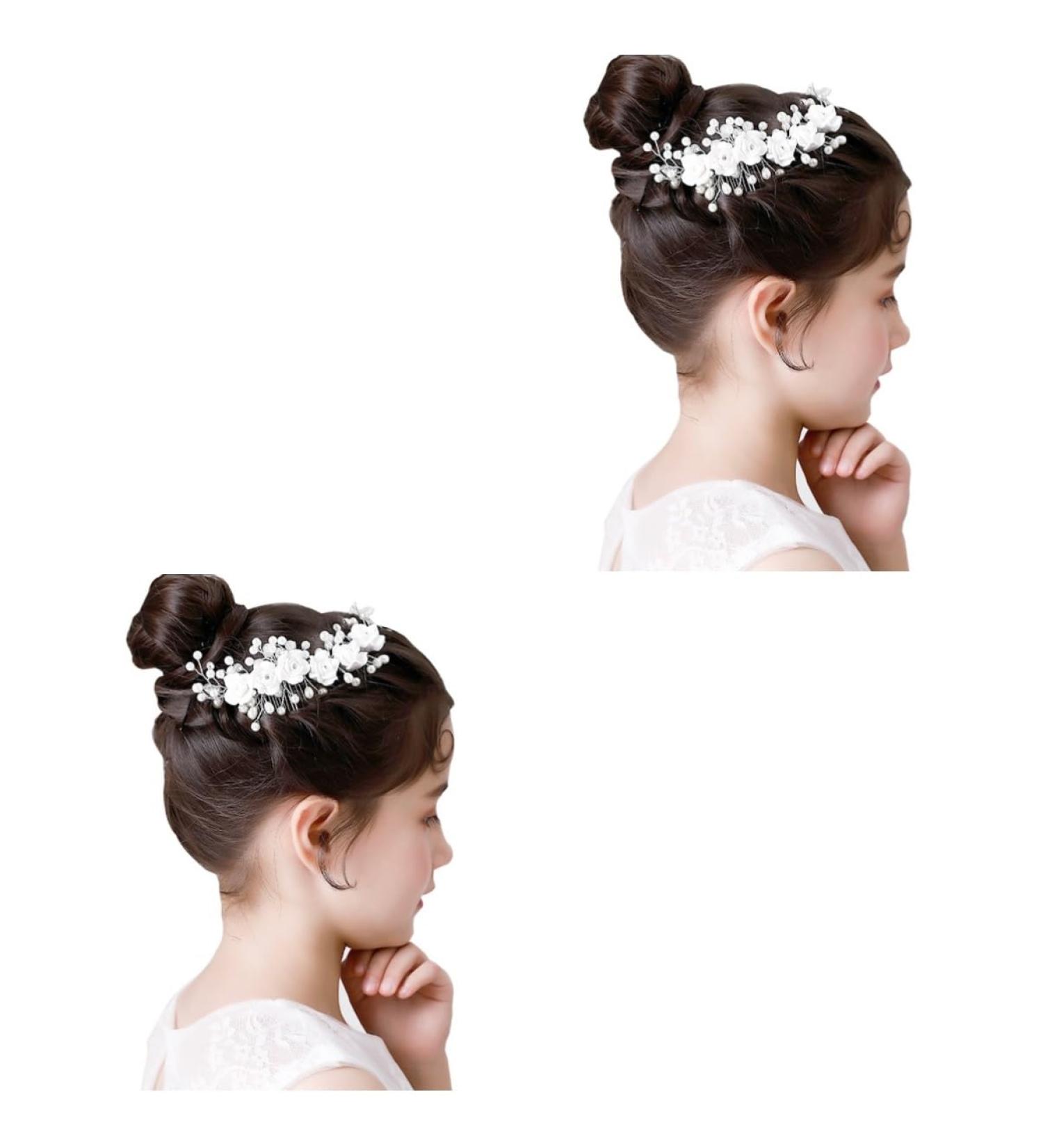 FRCOLOR Pearl Hair Accessories teasing bridal headpiece flower girl clip Bridal Bridal Side Combs Bridal Hairpin Bridal Headdress Pearl Wedding headgear Women Hair Accessories - Buy Online on GoSupps.com